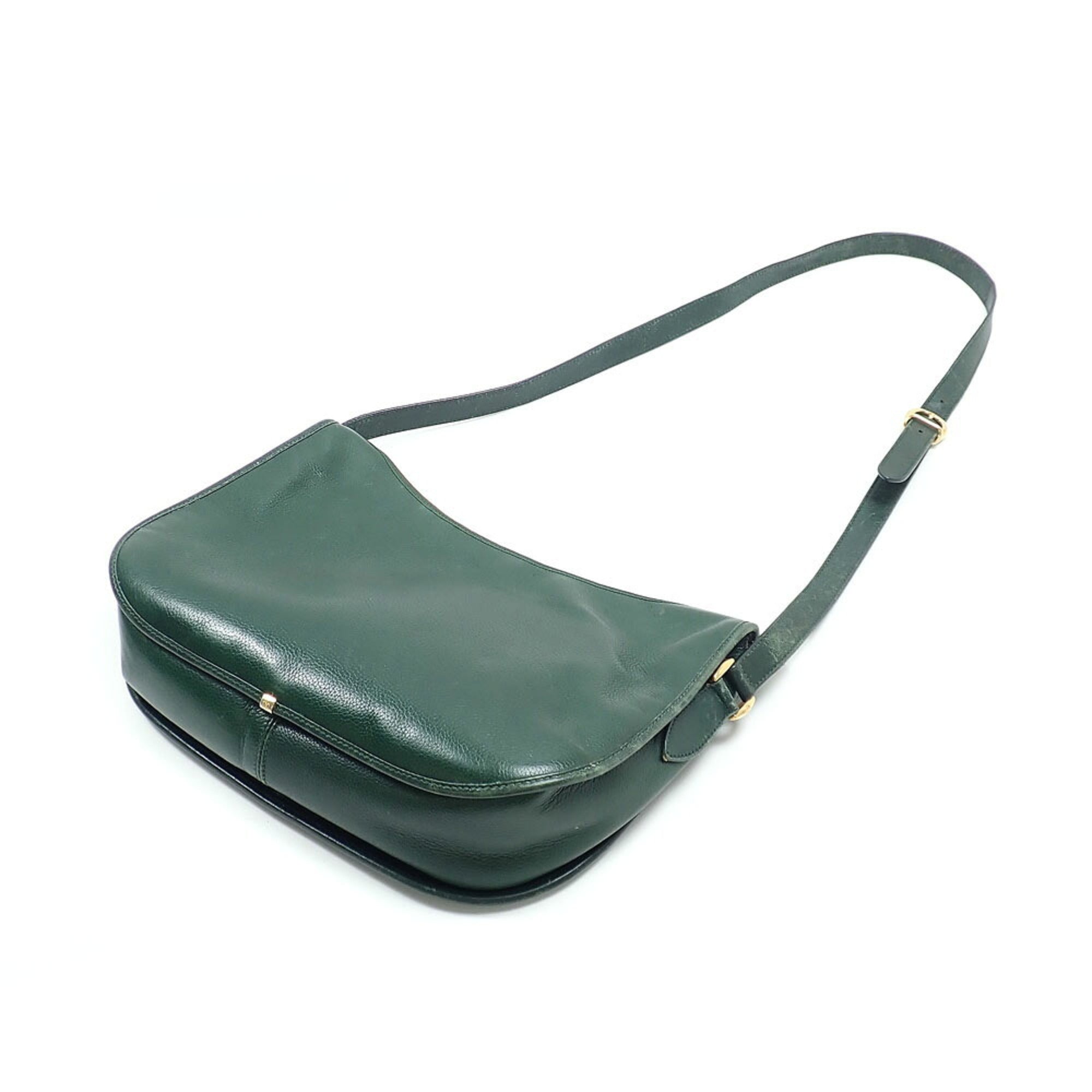 Gucci Green Leather Shoulder Bag (Pre-Owned)