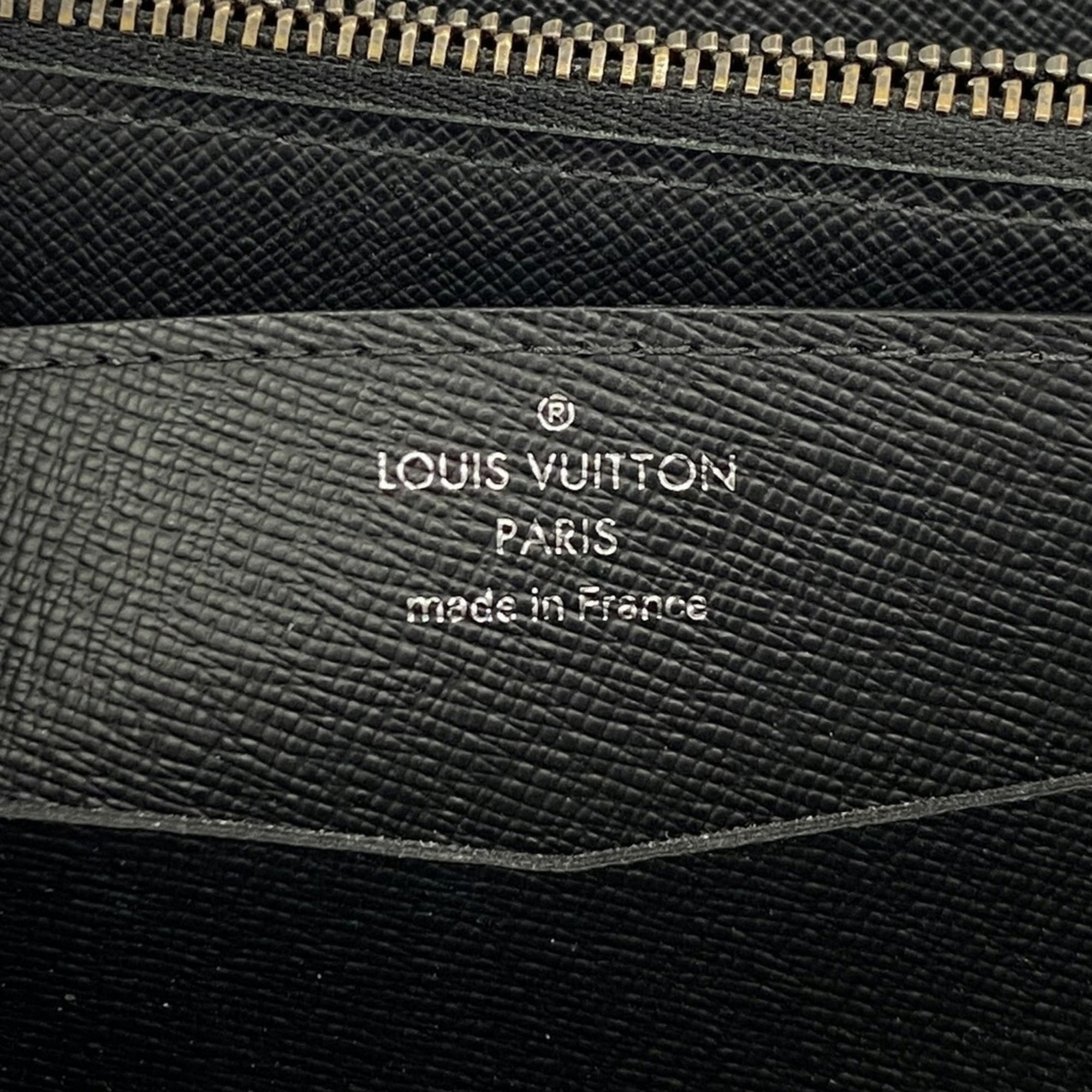 Louis Vuitton Black Gray Long Wallet (Bi-Fold) (Pre-Owned)