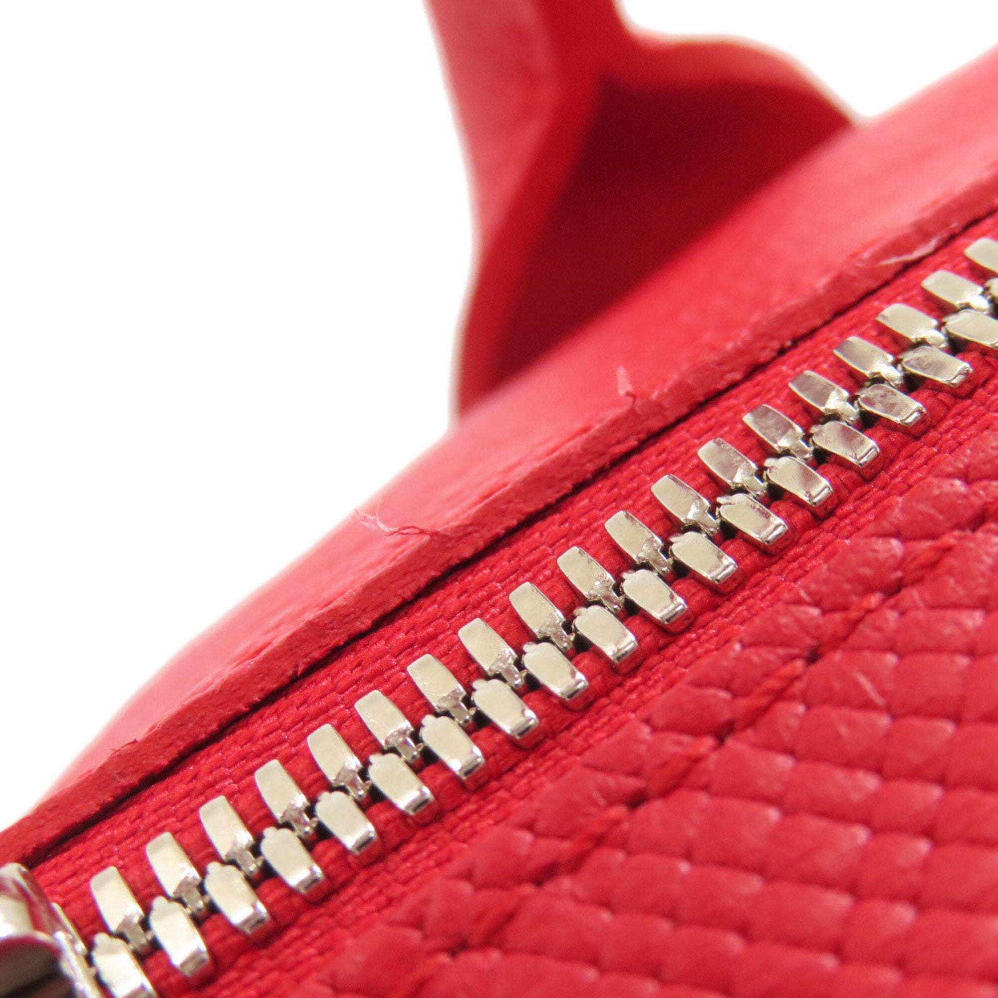 Longchamp Red Color Leather Handbag (Pre-Owned)