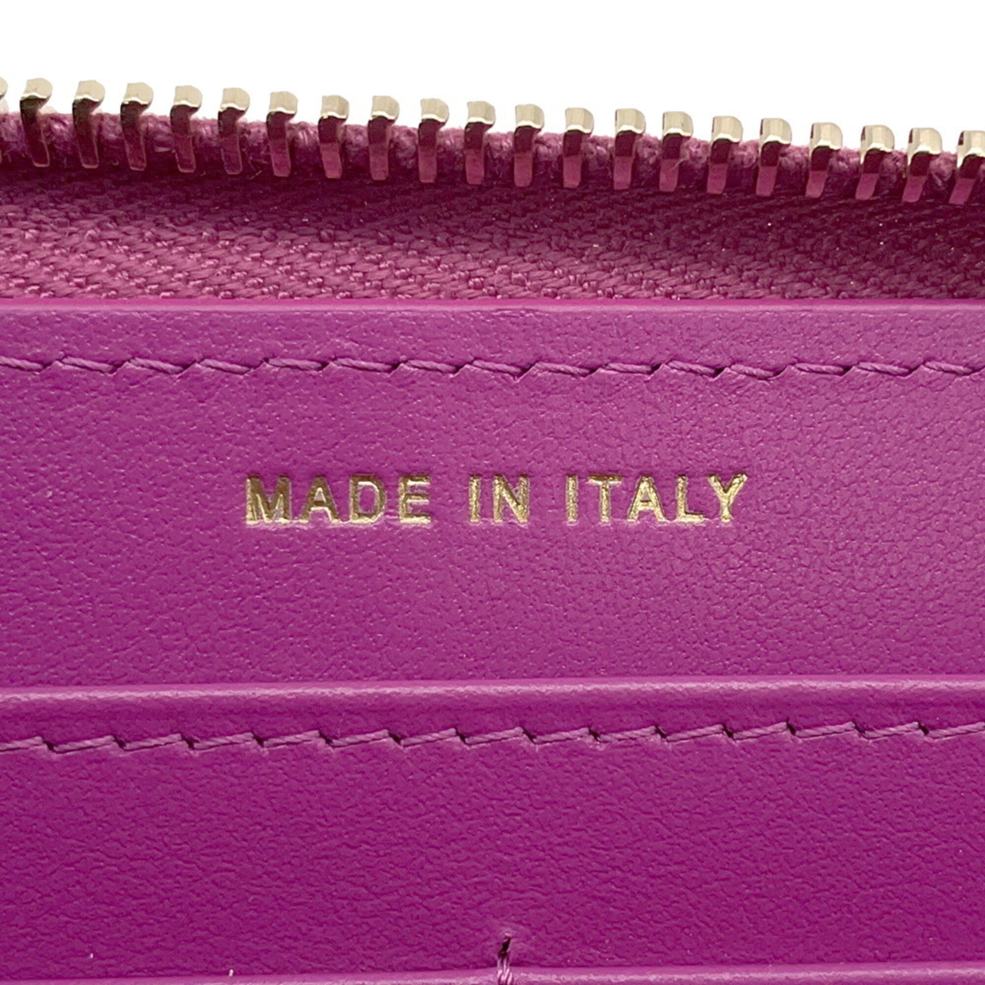 Chanel Purple Leather Long Wallet (Bi-Fold) (Pre-Owned)