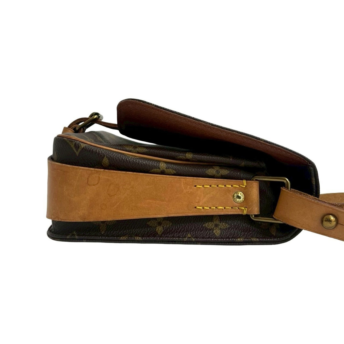 Louis Vuitton Brown Leather Pvc Shoulder Bag (Pre-Owned)