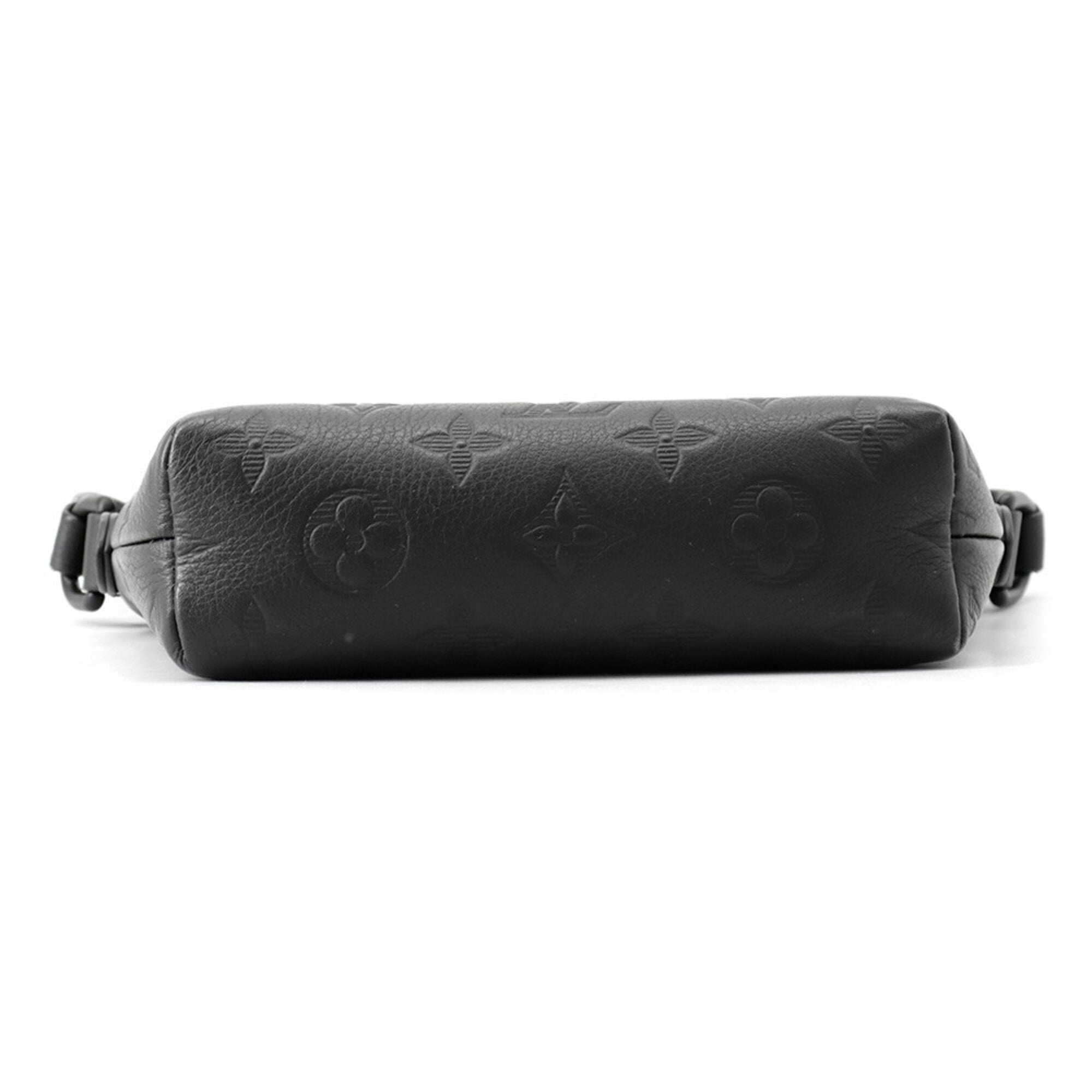 Louis Vuitton Noir Monogram Shadow Shoulder Bag (Pre-Owned)