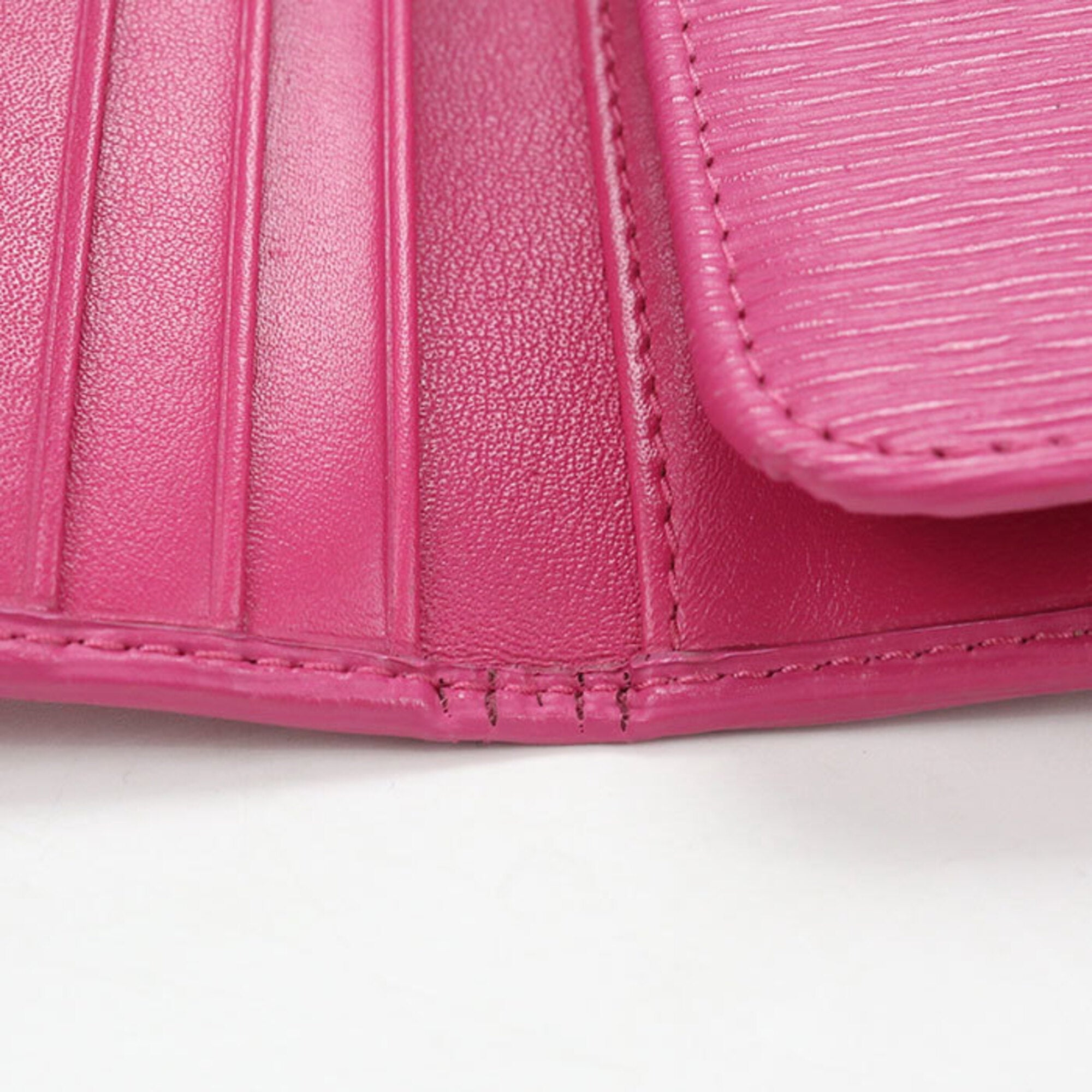 Prada Pink Leather Wallet (Tri-Fold) (Pre-Owned)