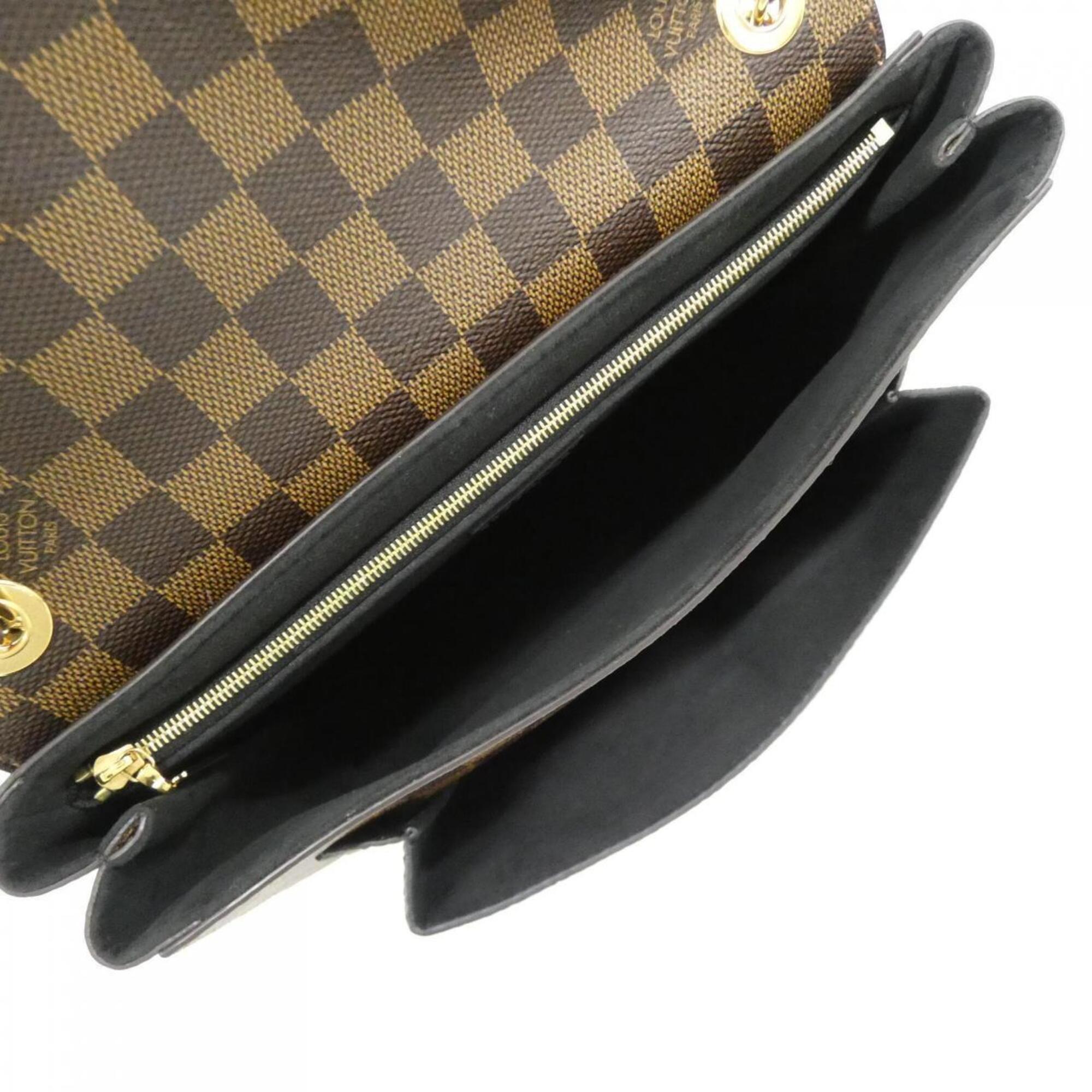 Louis Vuitton Black Ebene Coated Canvas Leather Shoulder Bag (Pre-Owned)