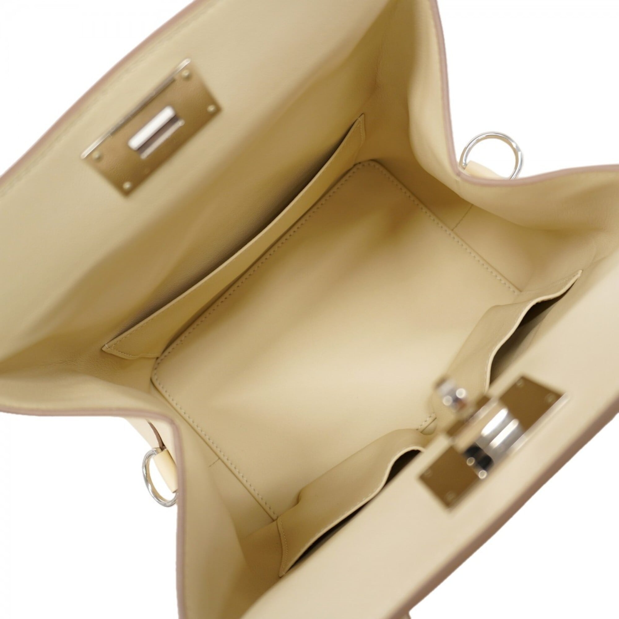 Hermes Beige Swift Leather Handbag (Pre-Owned)