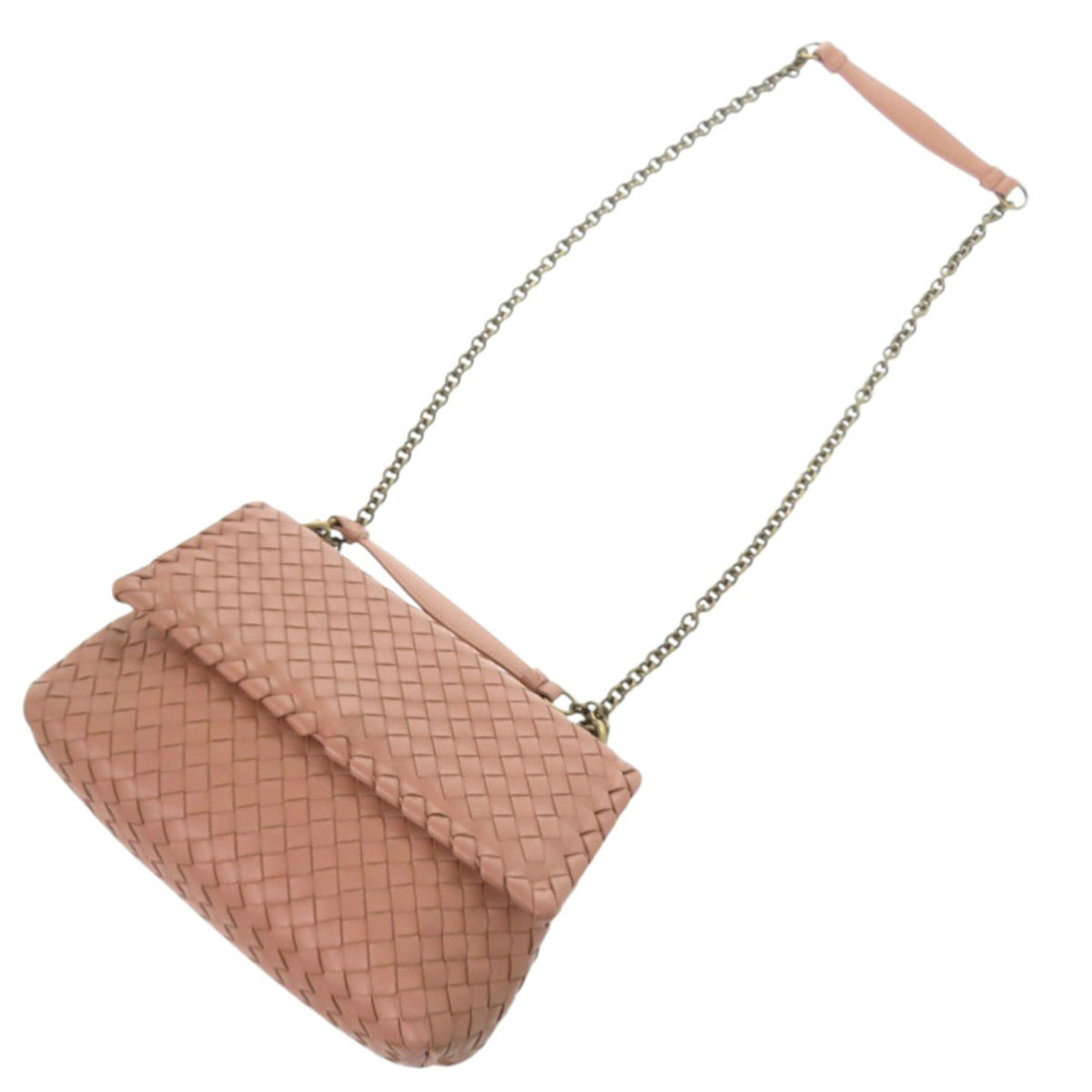 Bottega Veneta Intrecciato Pink Intrecciato Shoulder Bag (Pre-Owned)