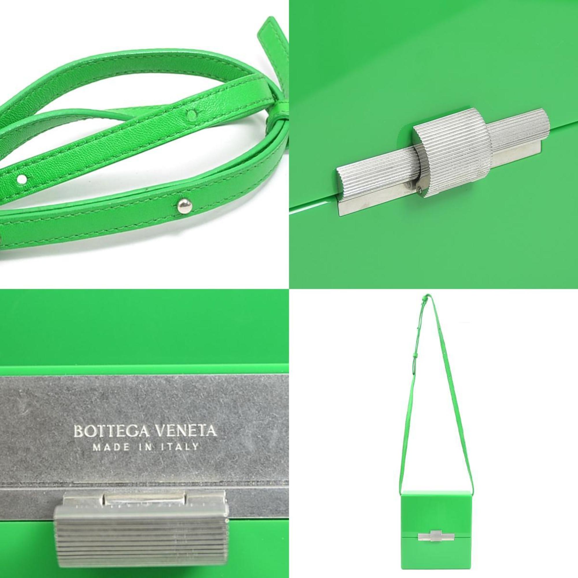 Bottega Veneta Green Acrylic Leather Shoulder Bag (Pre-Owned)