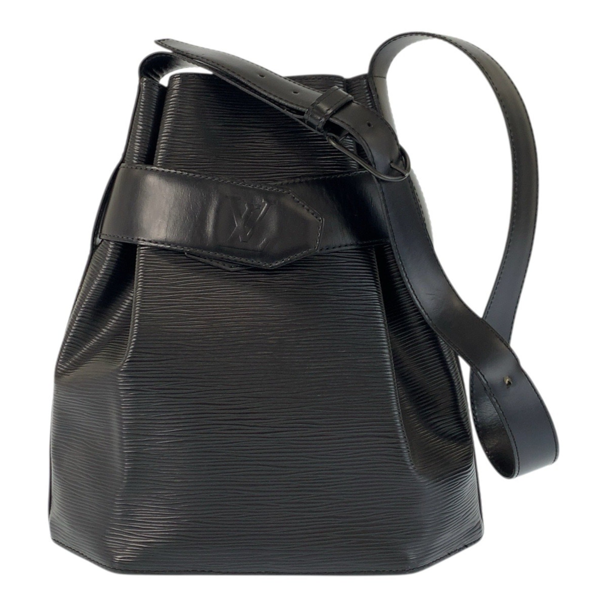 Louis Vuitton Black Leather Shoulder Bag (Pre-Owned)