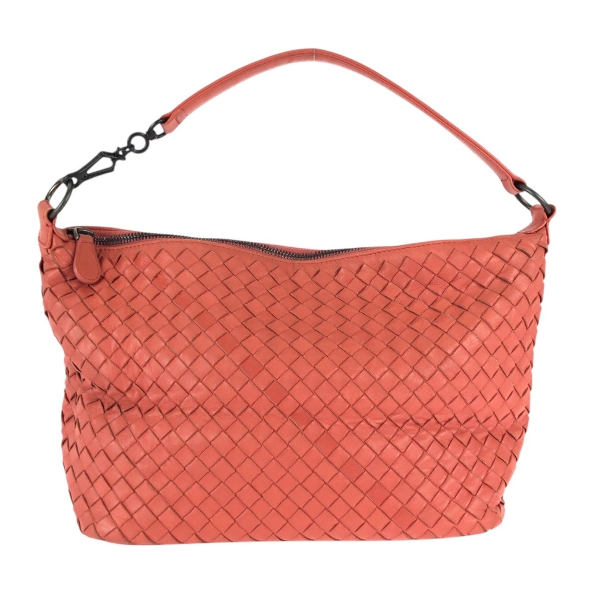 Bottega Veneta Salmon Pink Intrecciato Handbag Shoulder Bag (Pre-Owned)