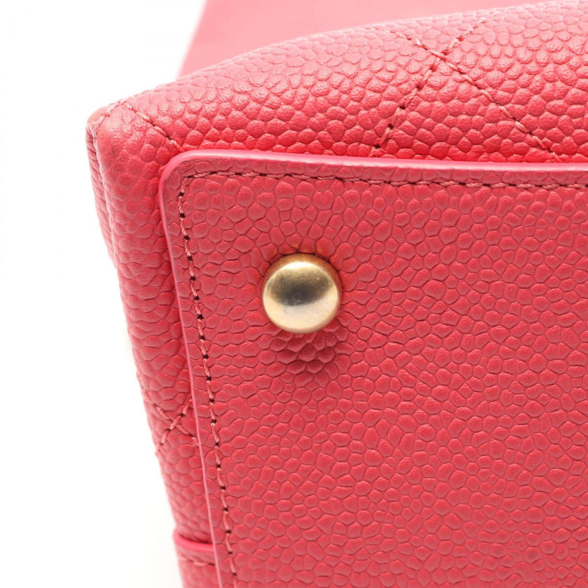 Chanel Pink Grained Calfskin Handbag Shoulder Bag (Pre-Owned)