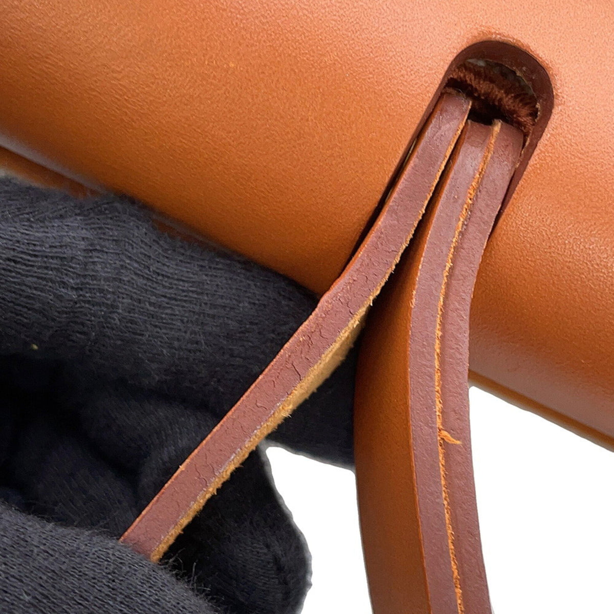Hermes Beige Brown Ecru Toile H Leather Handbag (Pre-Owned)