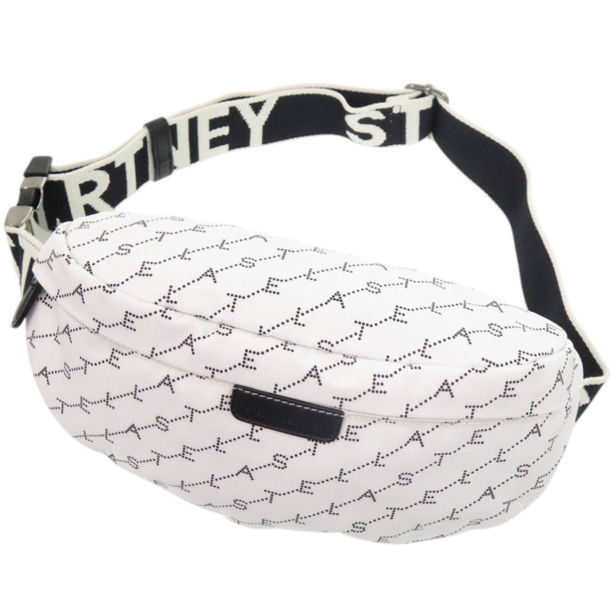 Stella Mccartney Black White Nylon Fanny Pack Sling Bag (Pre-Owned)