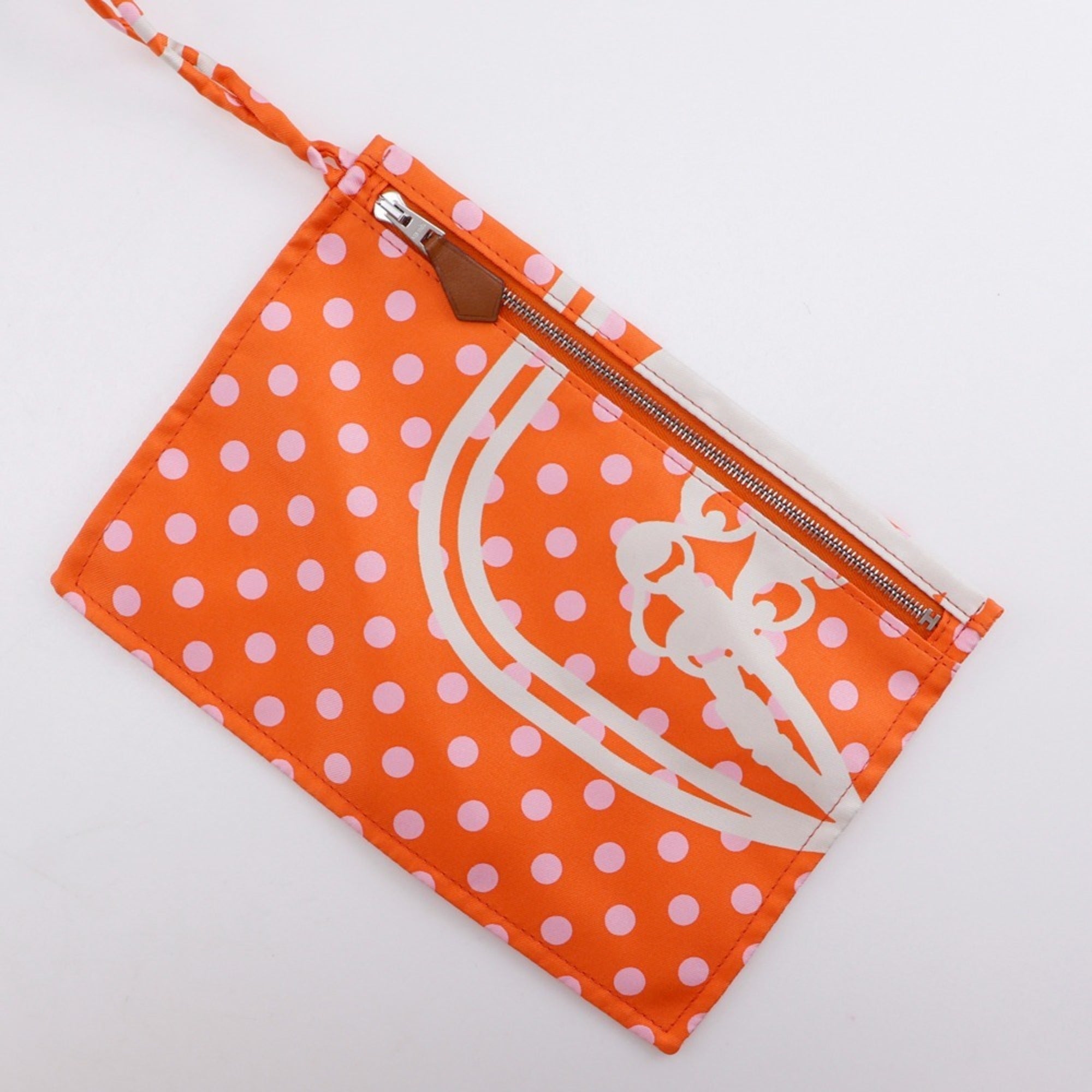 Hermes Orange Silk Shoulder Bag (Pre-Owned)