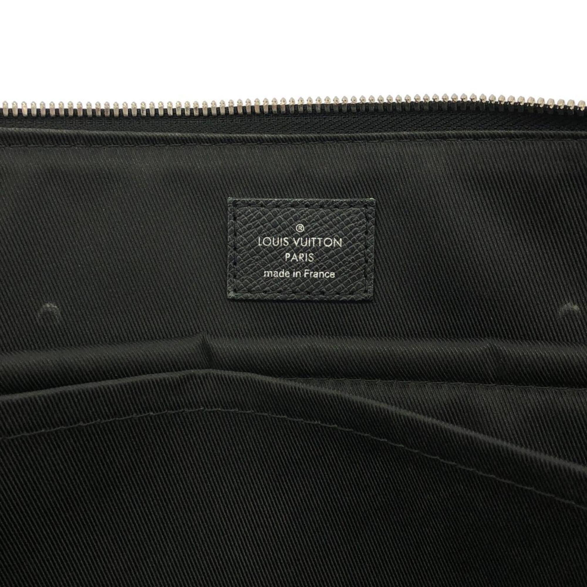 Louis Vuitton Black Leather Briefcase Handbag (Pre-Owned)