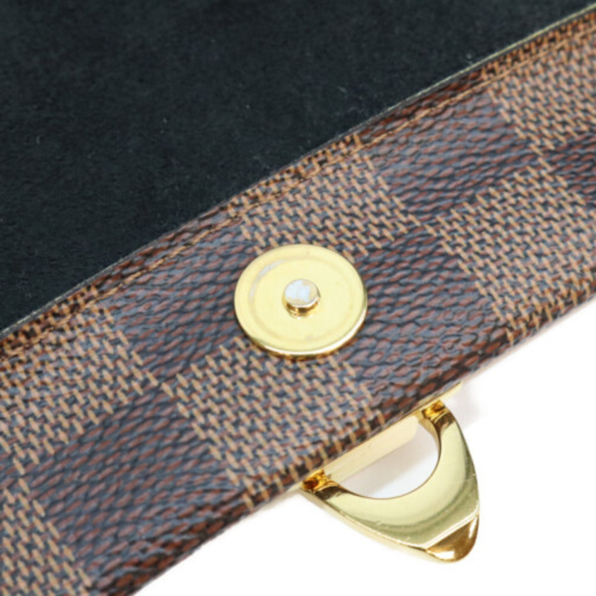 Louis Vuitton Black Brown Damier Canvas Shoulder Bag (Pre-Owned)
