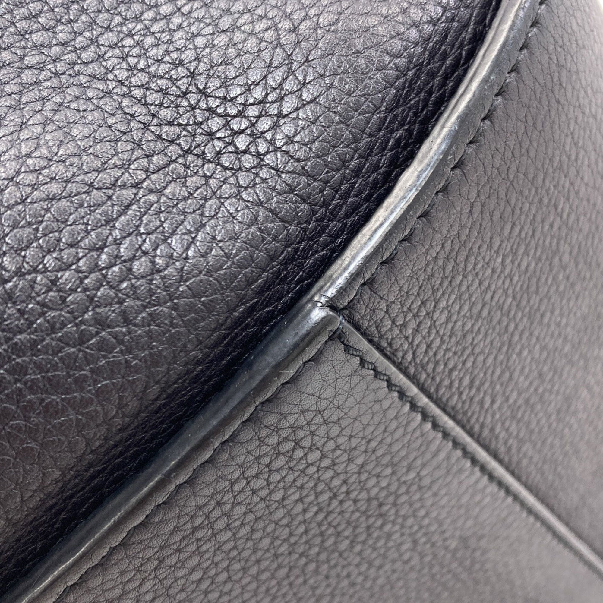 Loewe Hammock Black Dark Navy Leather Handbag (Pre-Owned)