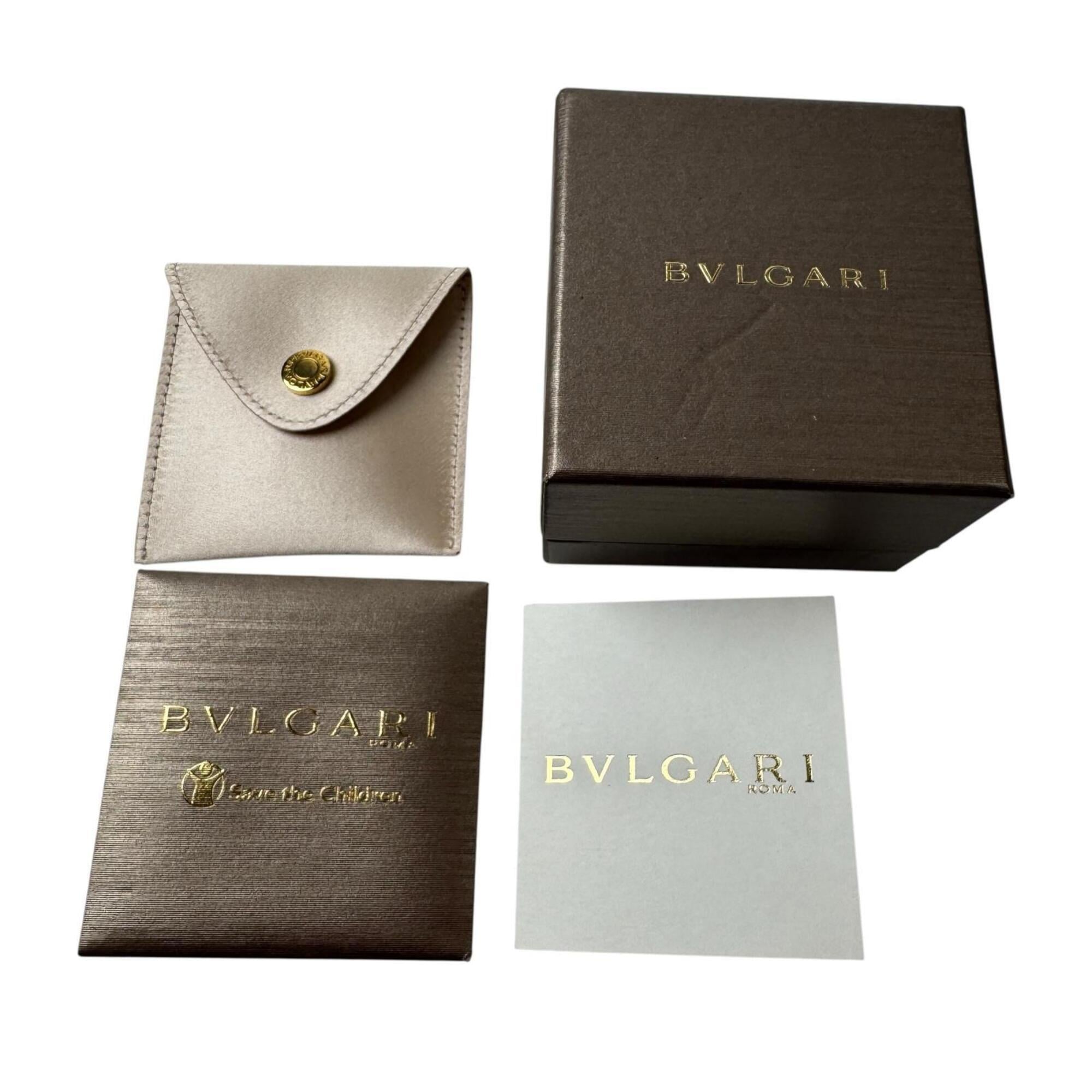 Bvlgari Silver Black Silver 925 Band Ring (Pre-Owned)
