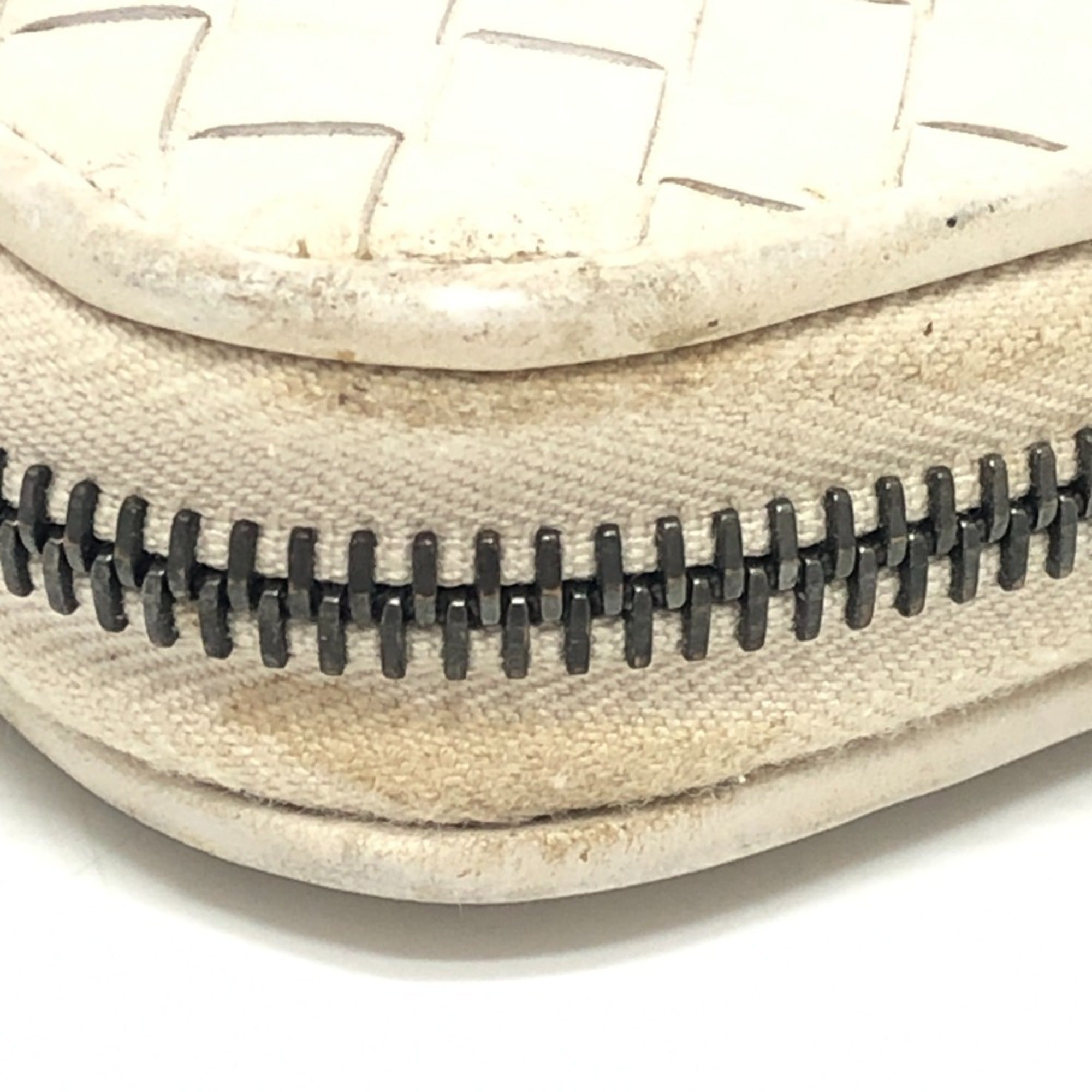 Bottega Veneta White Intrecciato Long Wallet (Bi-Fold) (Pre-Owned)