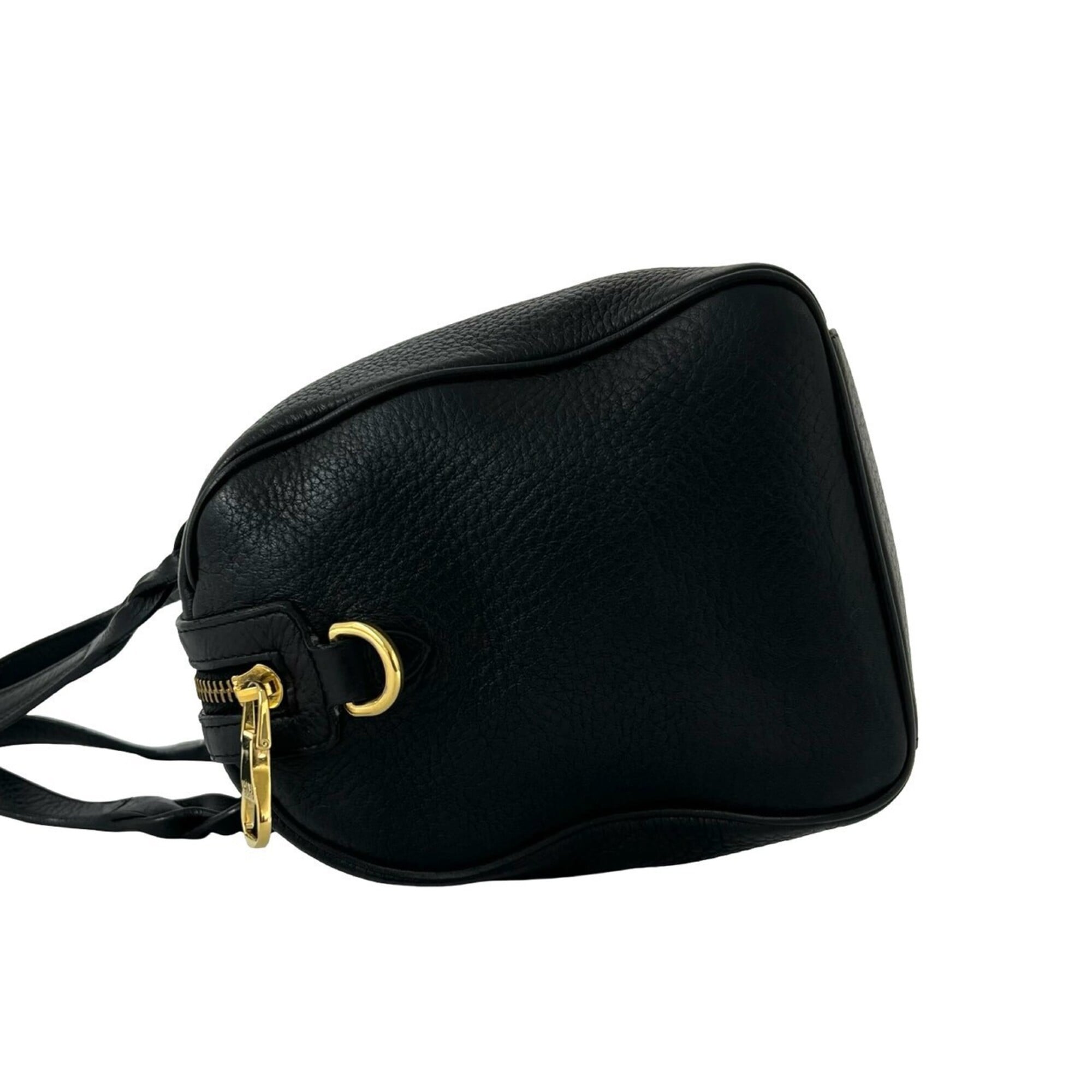 Loewe Black Leather Boston Bag Handbag Shoulder Bag (Pre-Owned)