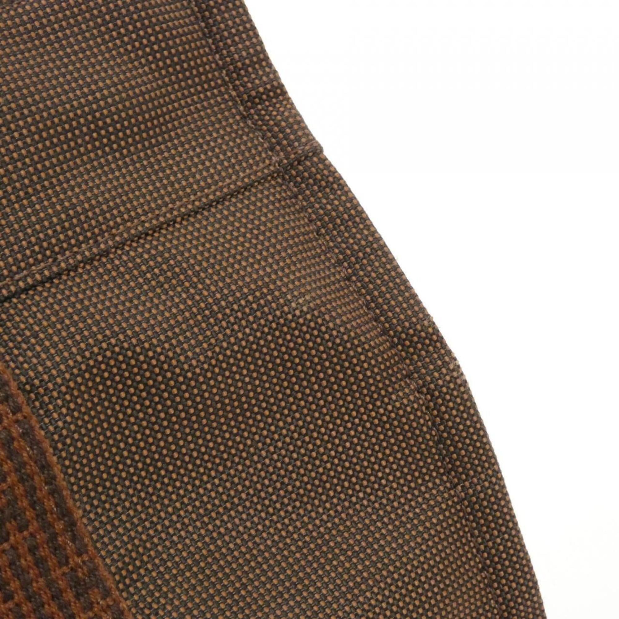 Hermes Brown Canvas Handbag (Pre-Owned)