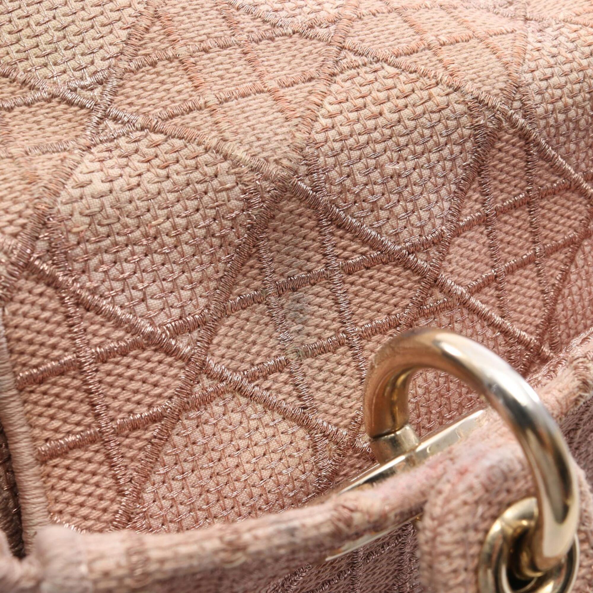 Christian Dior Pink Canvas Handbag (Pre-Owned)