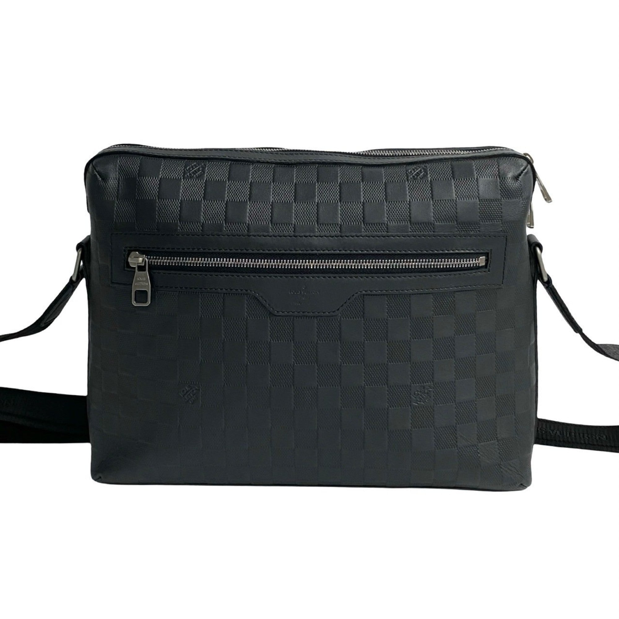 Louis Vuitton Black Leather Shoulder Bag (Pre-Owned)