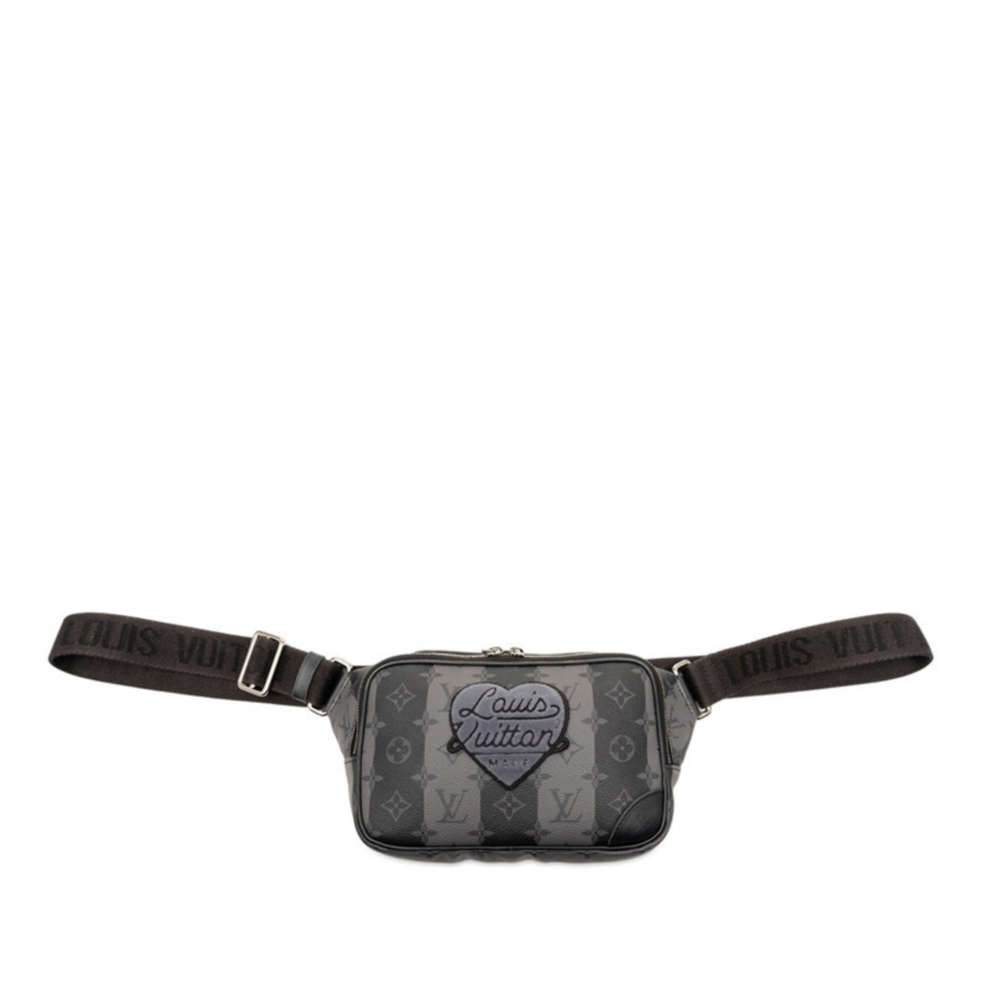Louis Vuitton Black Gray Pvc Sling Bag (Pre-Owned)