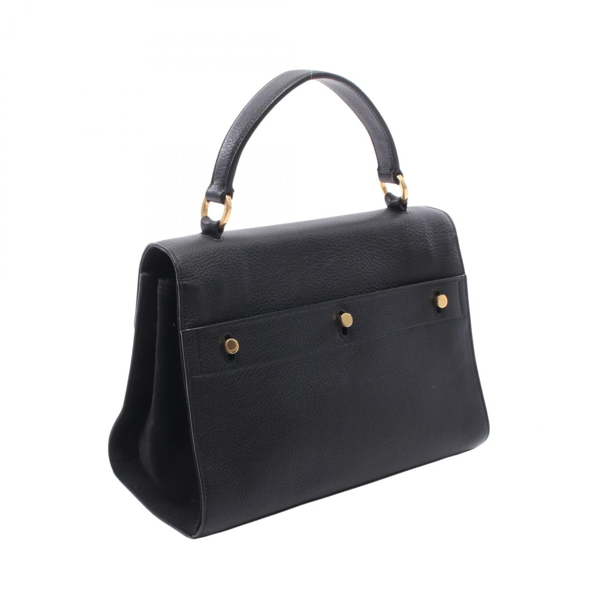 Yves Saint Laurent Black Leather Handbag (Pre-Owned)