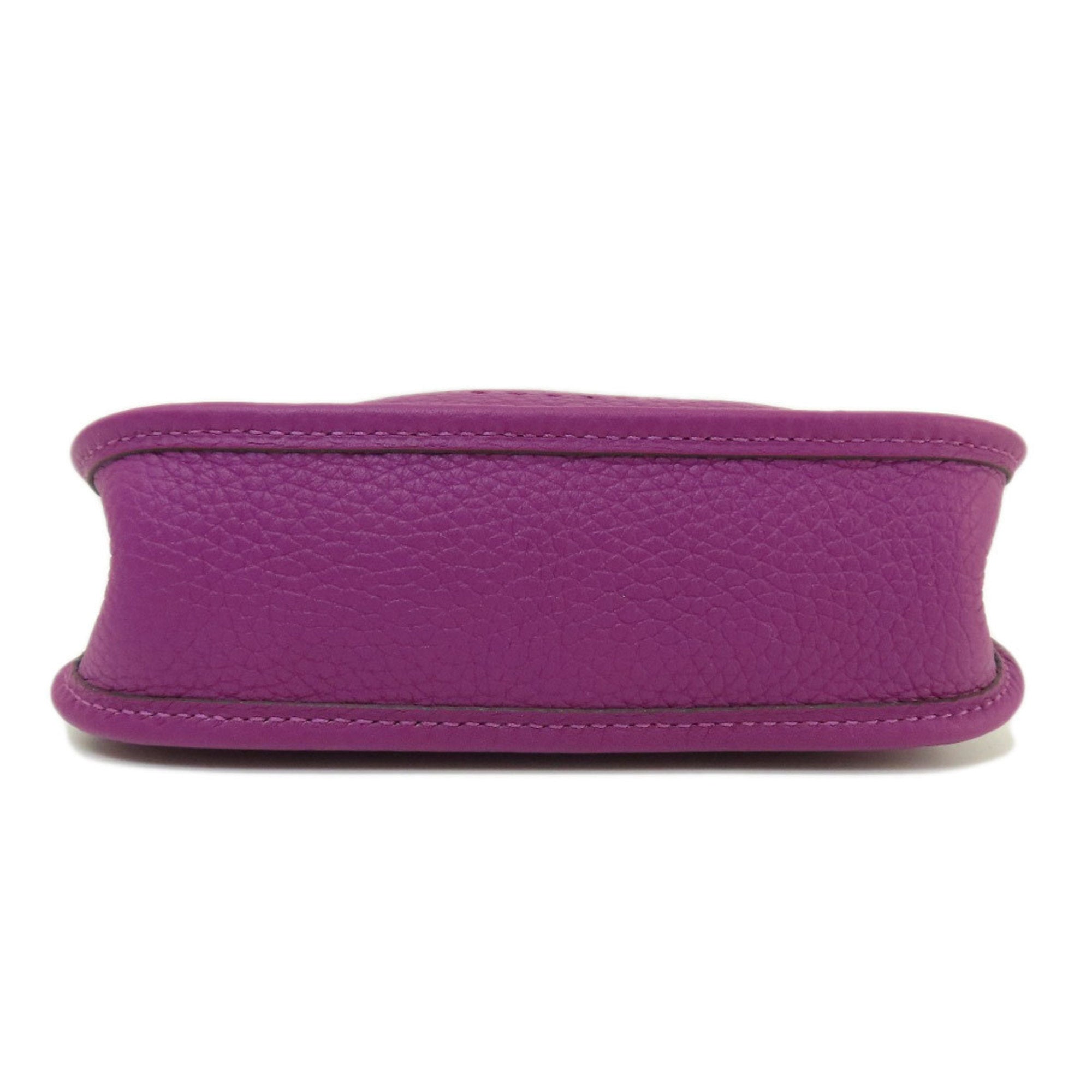 Hermes Anemone Purple Taurillon Clemence Leather Shoulder Bag (Pre-Owned)