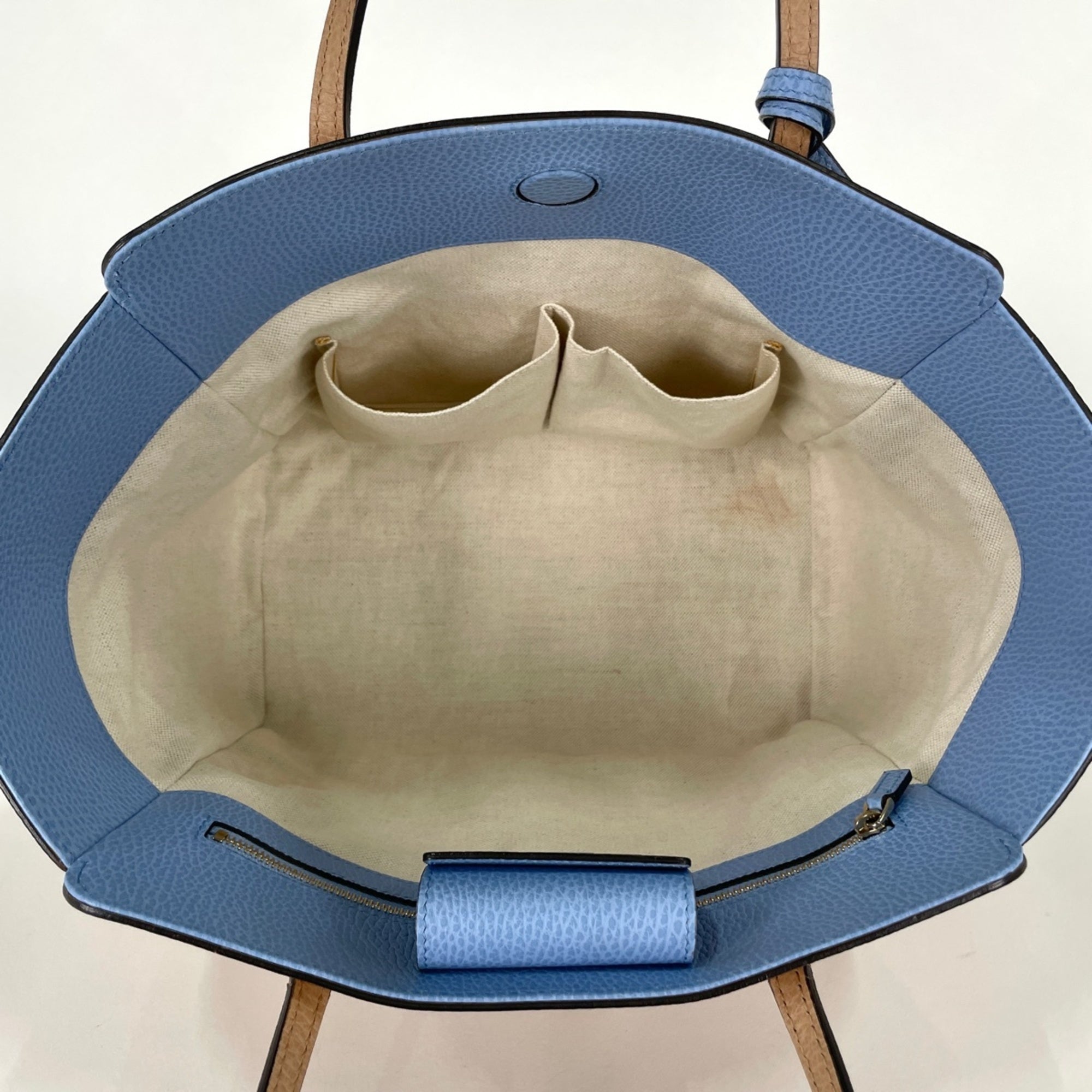 Gucci Beige Leather Tote Bag (Pre-Owned)