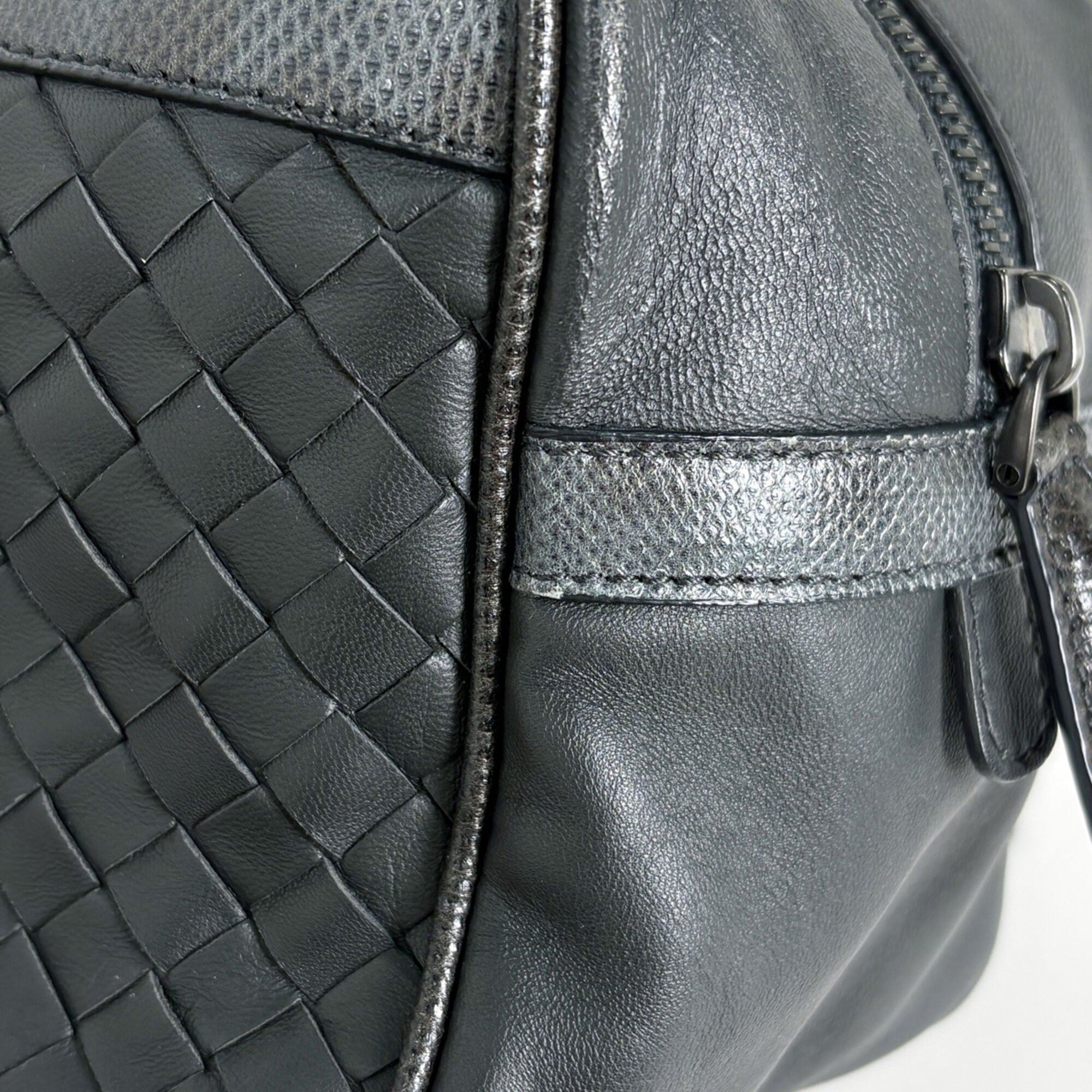 Bottega Veneta Dark Green Leather Tote Bag (Pre-Owned)
