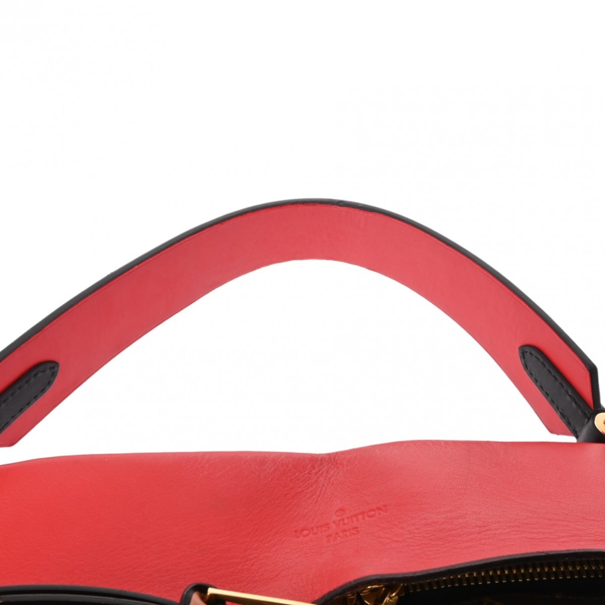 Louis Vuitton Brown Red Color Monogram Canvas Shoulder Bag (Pre-Owned)