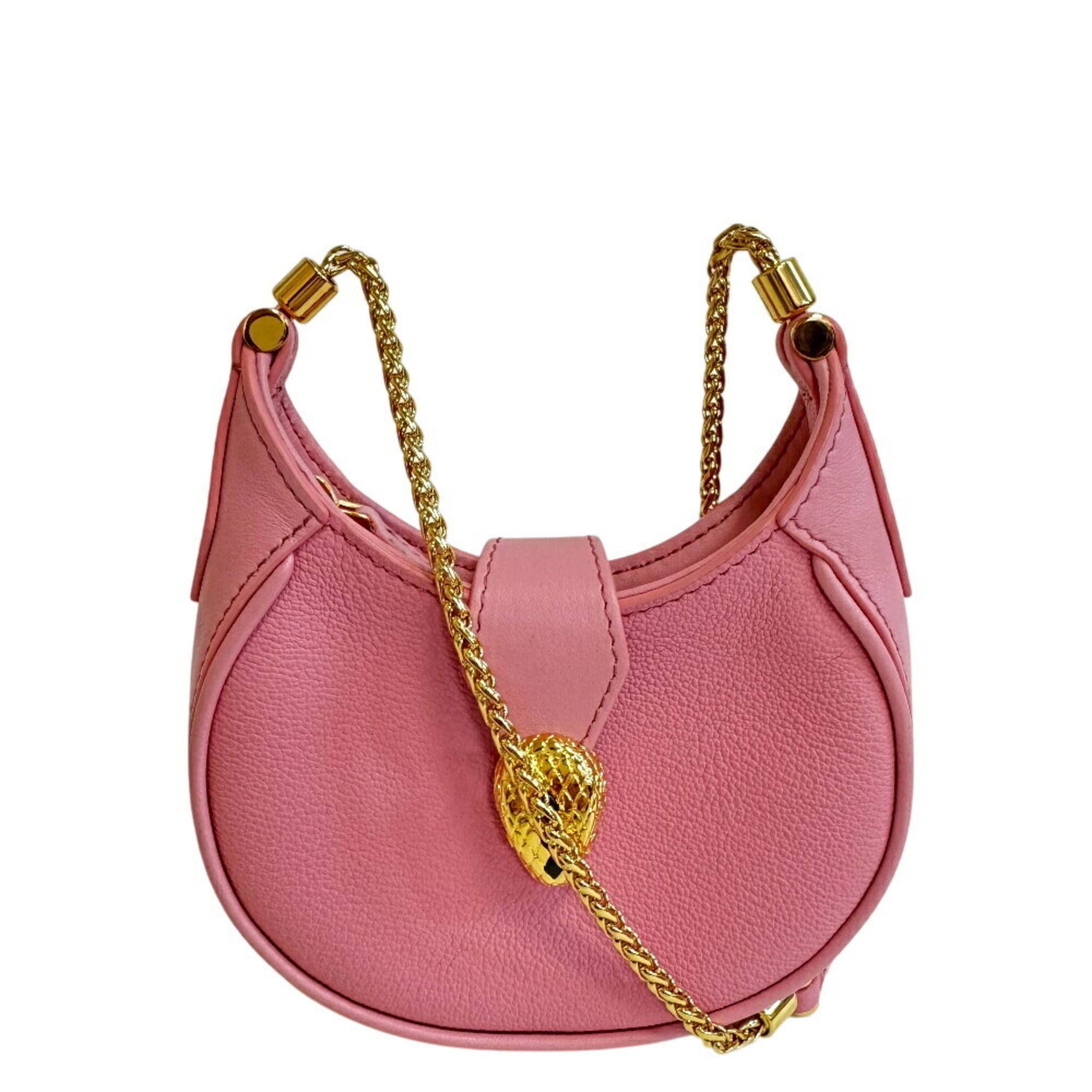 Bvlgari Pink Leather Shoulder Bag (Pre-Owned)