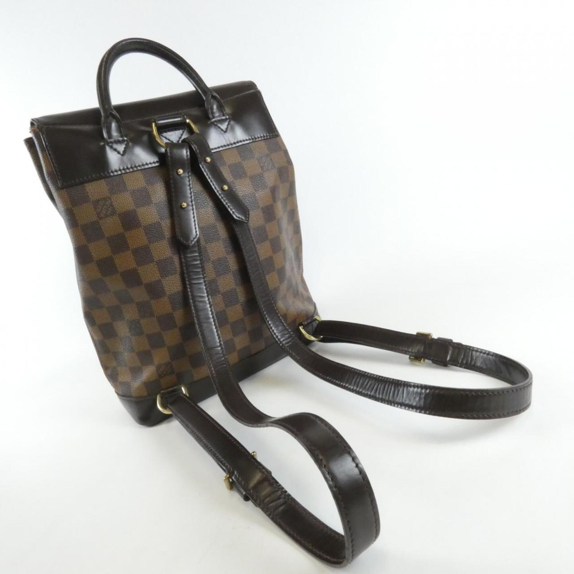 Louis Vuitton Brown Coated Canvas Backpack (Pre-Owned)