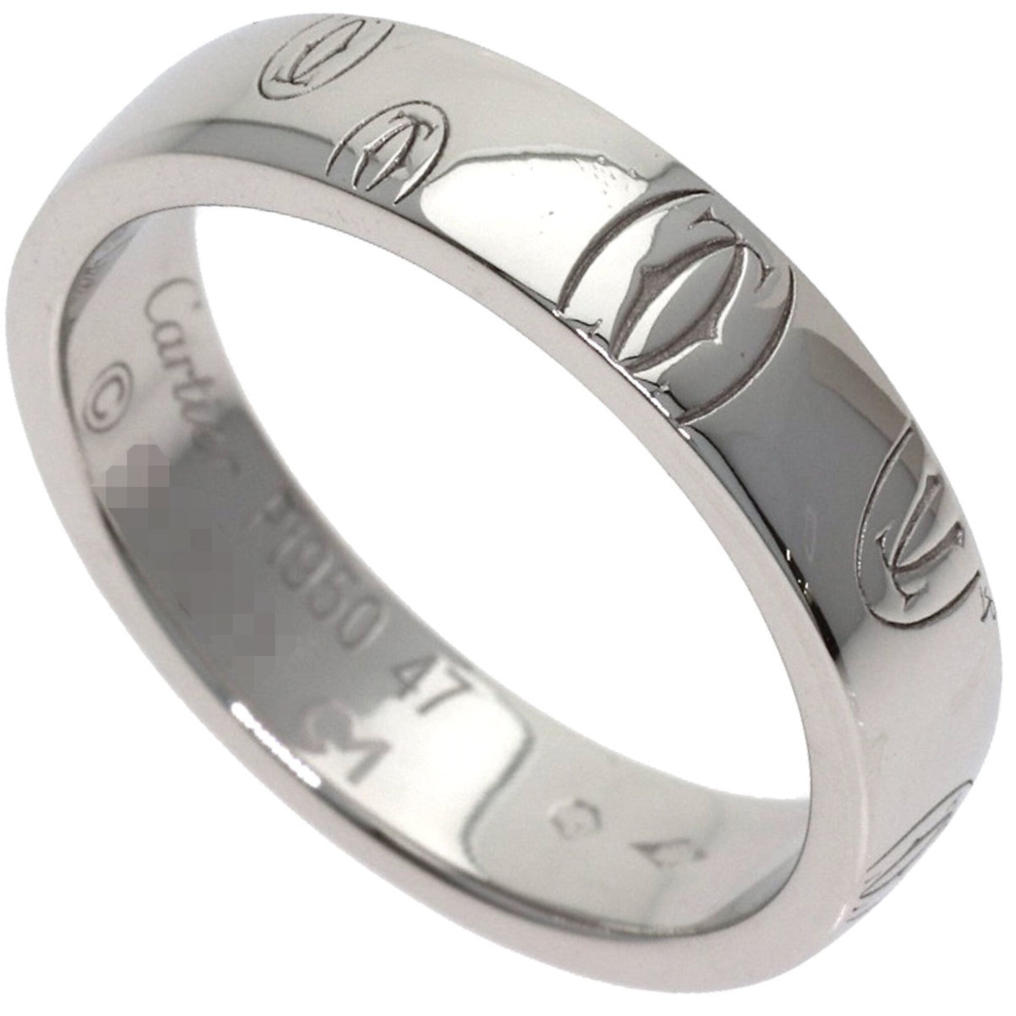 Cartier Happy Birthday Platinum 950 Band Ring (Pre-Owned)