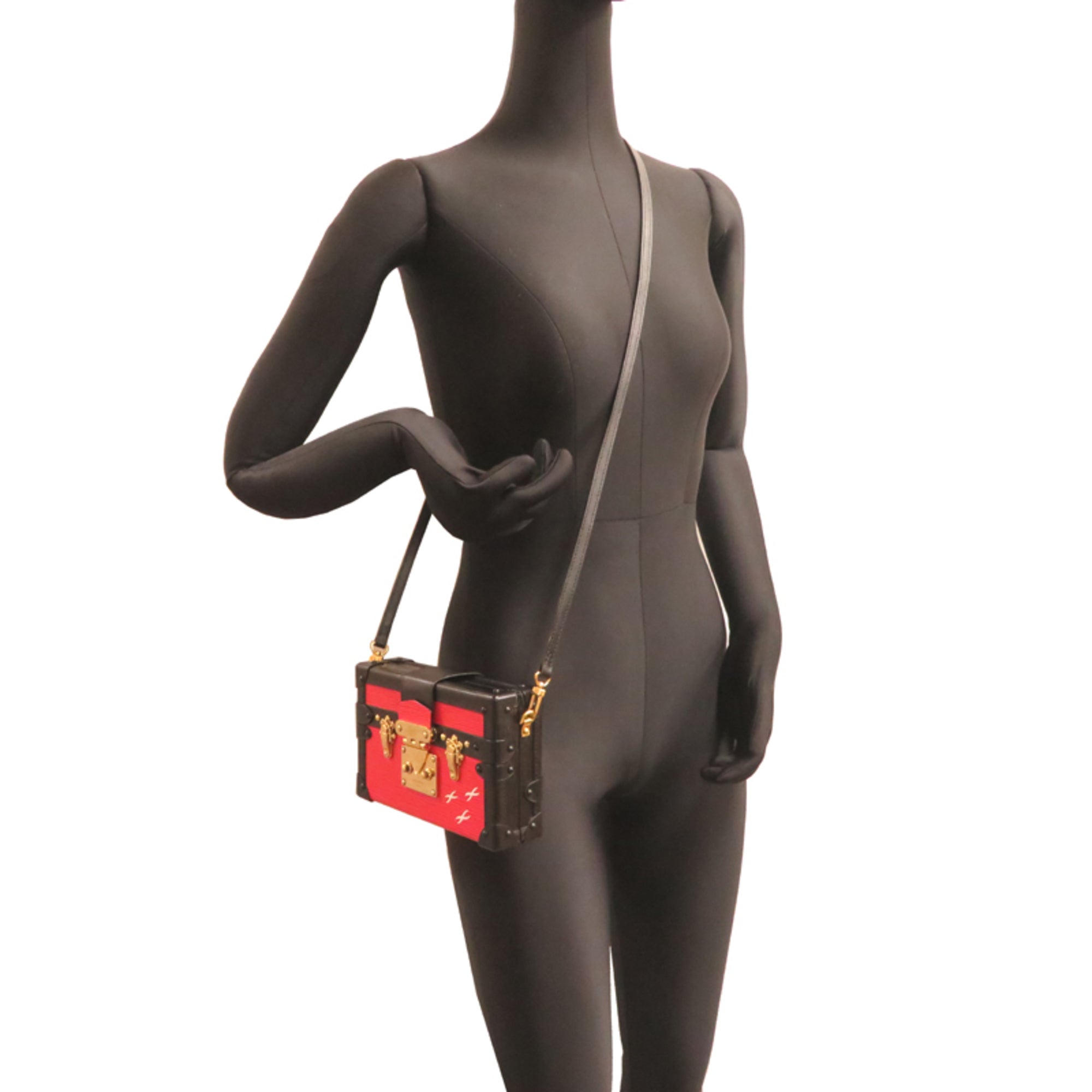 Louis Vuitton Black Red Color Epi Leather Shoulder Bag (Pre-Owned)
