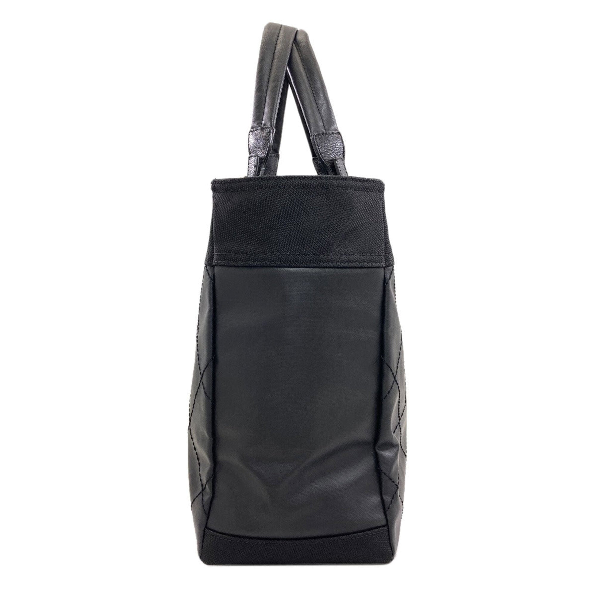 Chanel Black Coated Canvas Tote Bag (Pre-Owned)