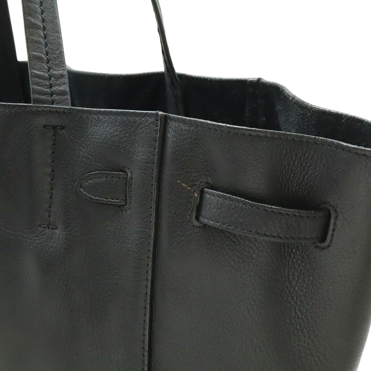 Celine Black Leather Shoulder Bag Tote Bag (Pre-Owned)