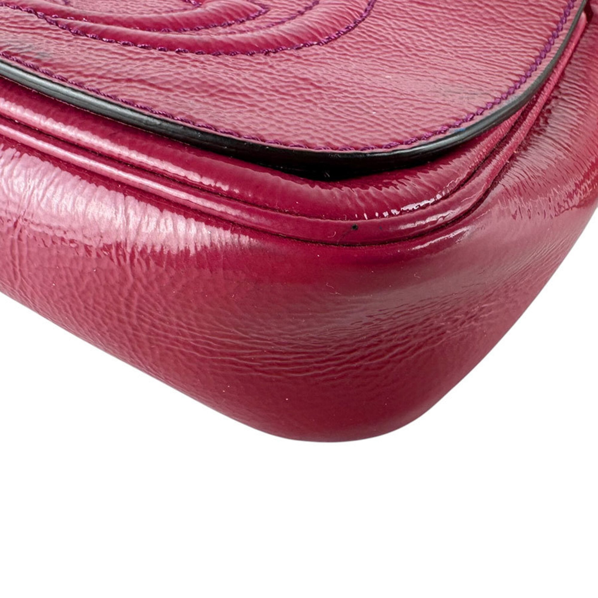 Gucci Pink Patent Leather Shoulder Bag (Pre-Owned)