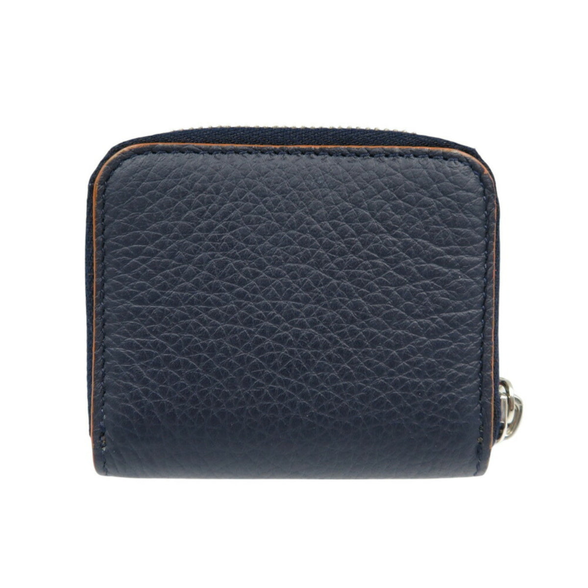 Dior Homme Navy Orange Leather Coin Purse/Coin Case (Pre-Owned)