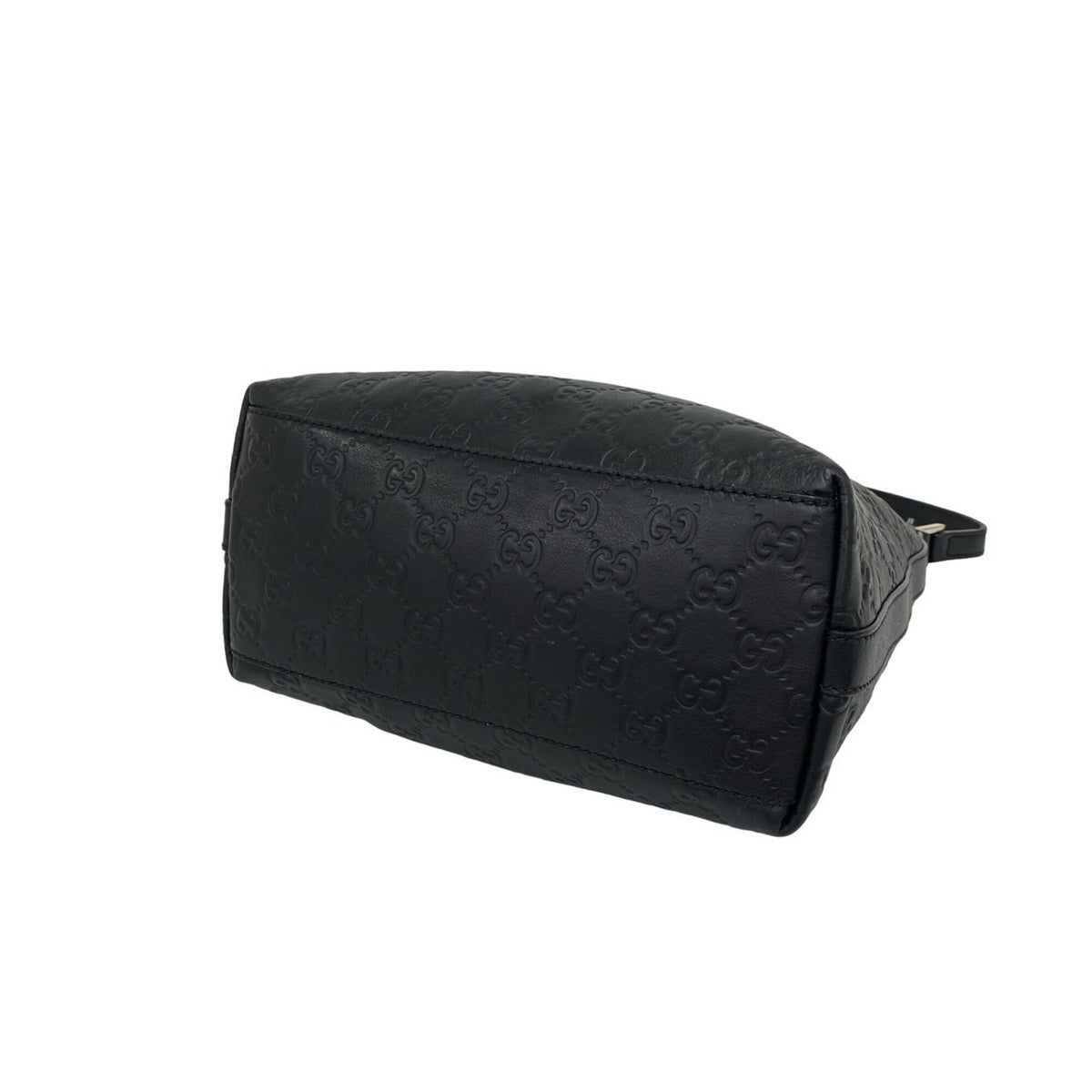 Gucci Black Leather Shoulder Bag Tote Bag (Pre-Owned)