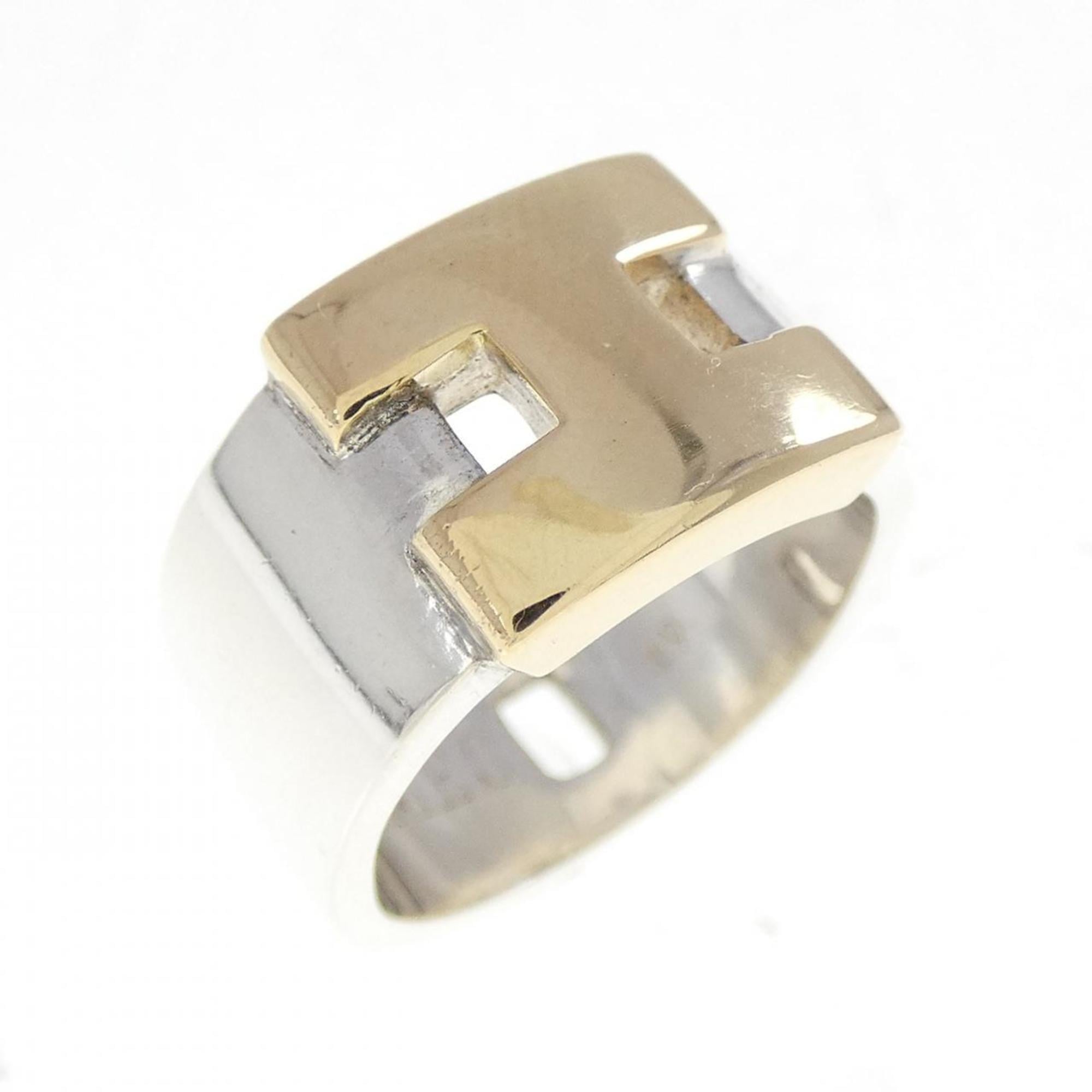 Hermes Silver Band Ring (Pre-Owned)