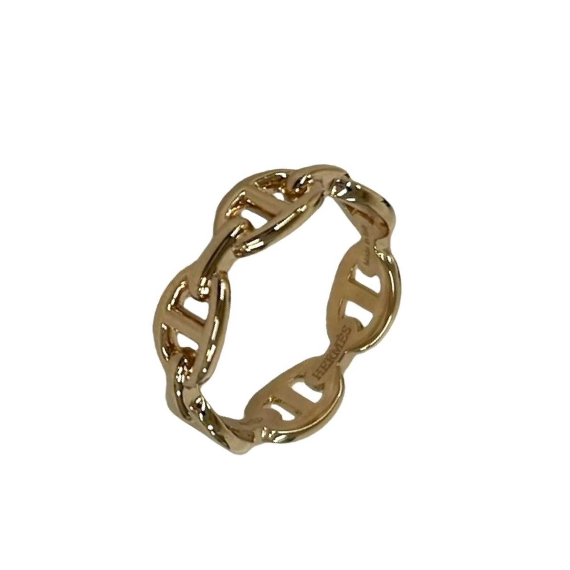 Hermes Gold Pink Gold (18K) Band Ring (Pre-Owned)