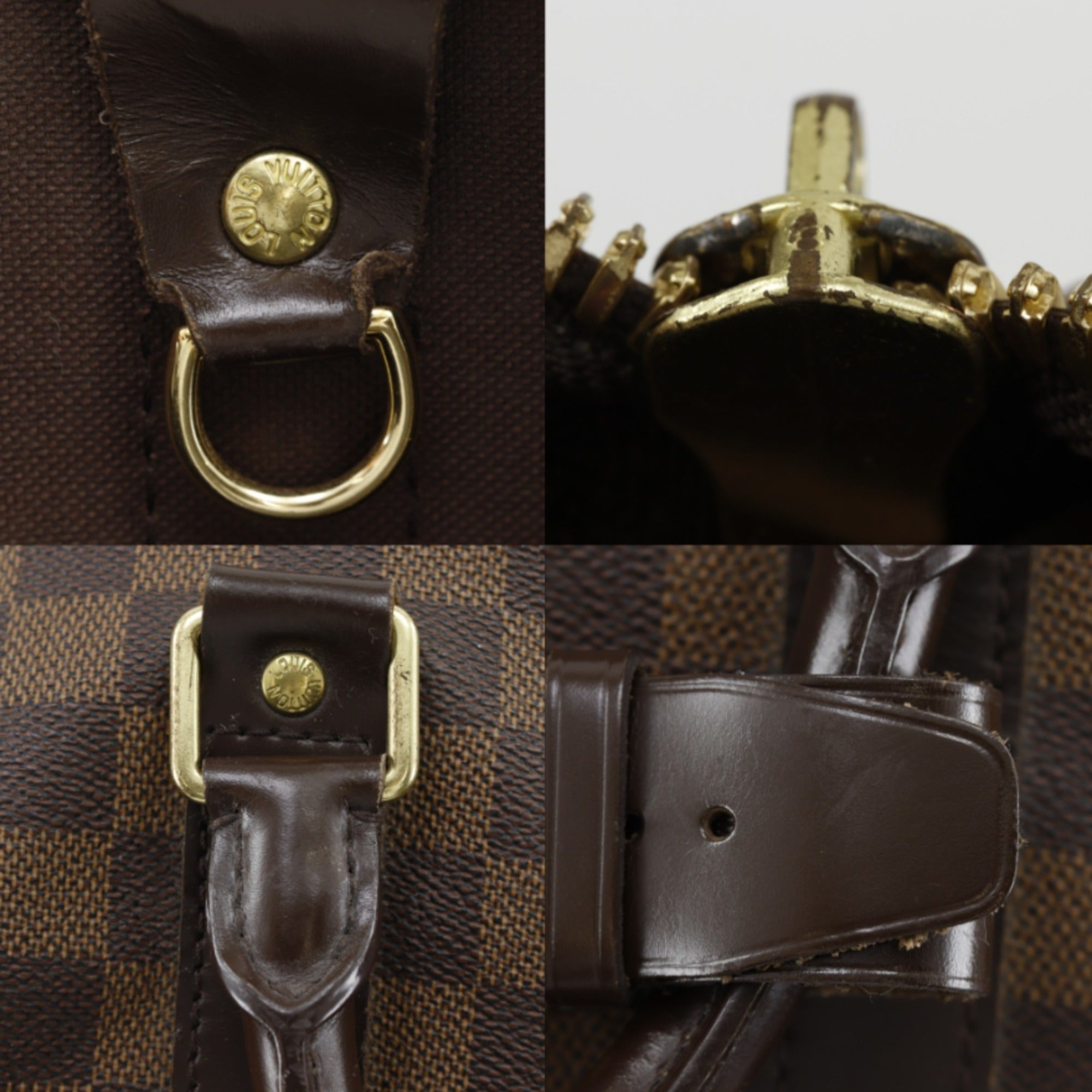 Louis Vuitton Damier Brown Damier Canvas Boston Bag (Pre-Owned)