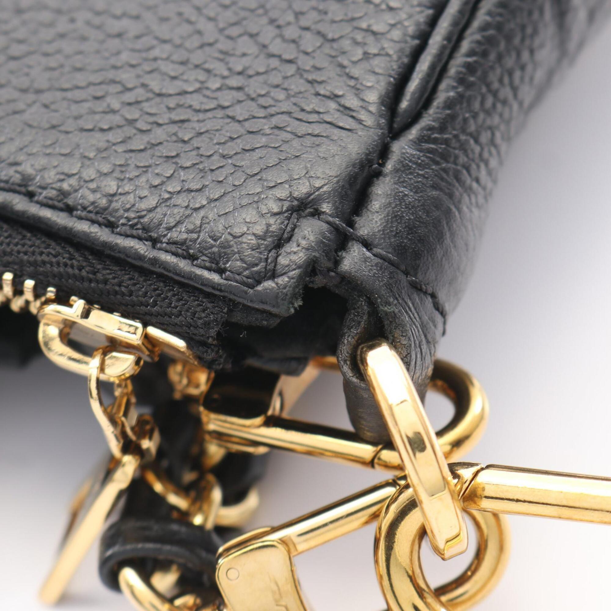 Louis Vuitton Black Noir Monogram Empreinte Handbag Pochette Shoulder Bag (Pre-Owned)