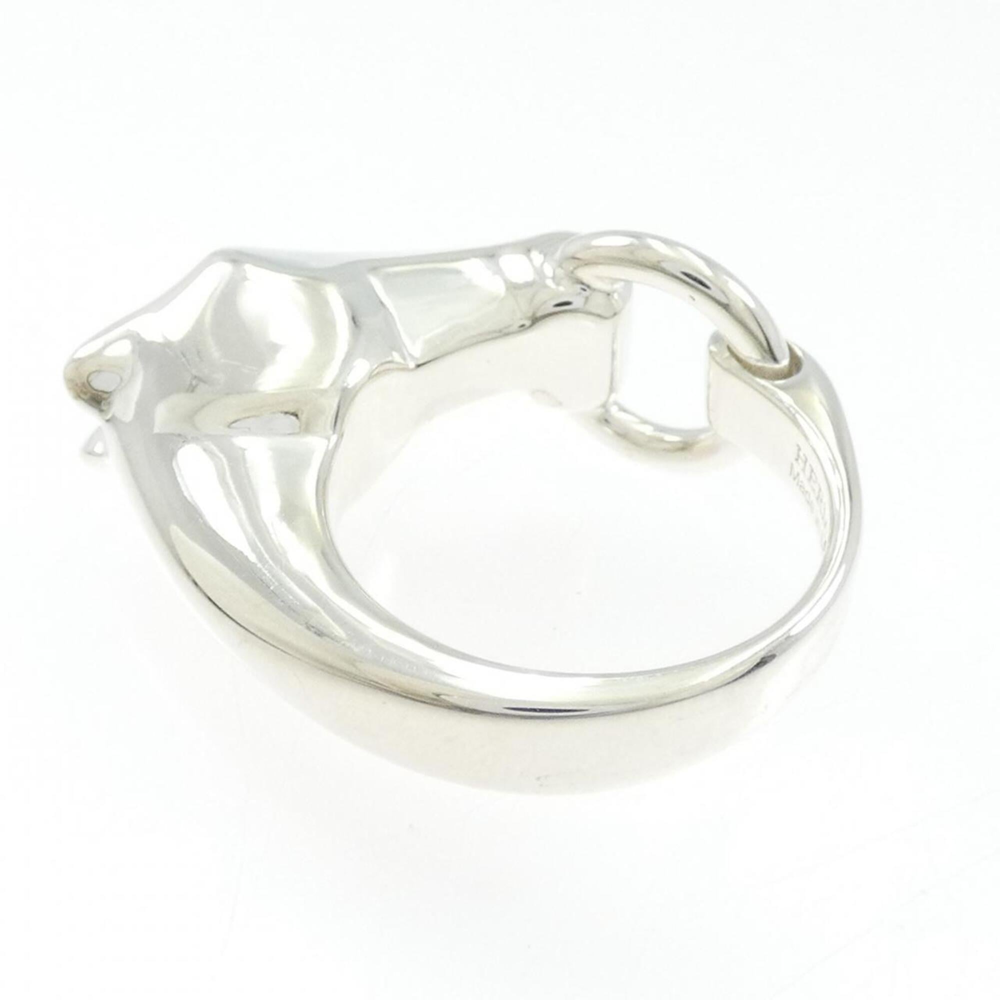 Hermes Silver Silver 925 Band Ring (Pre-Owned)