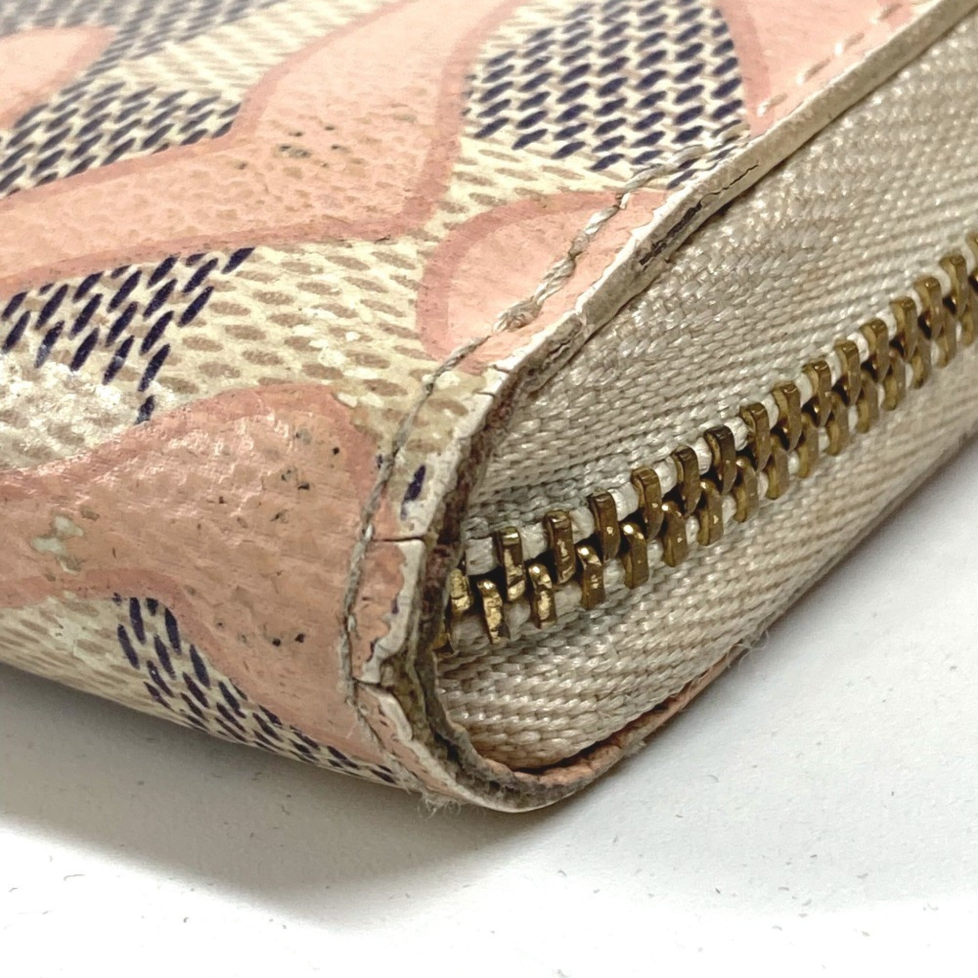 Louis Vuitton Damier Azur Pink White Damier Azur Coin Purse/Coin Case (Pre-Owned)