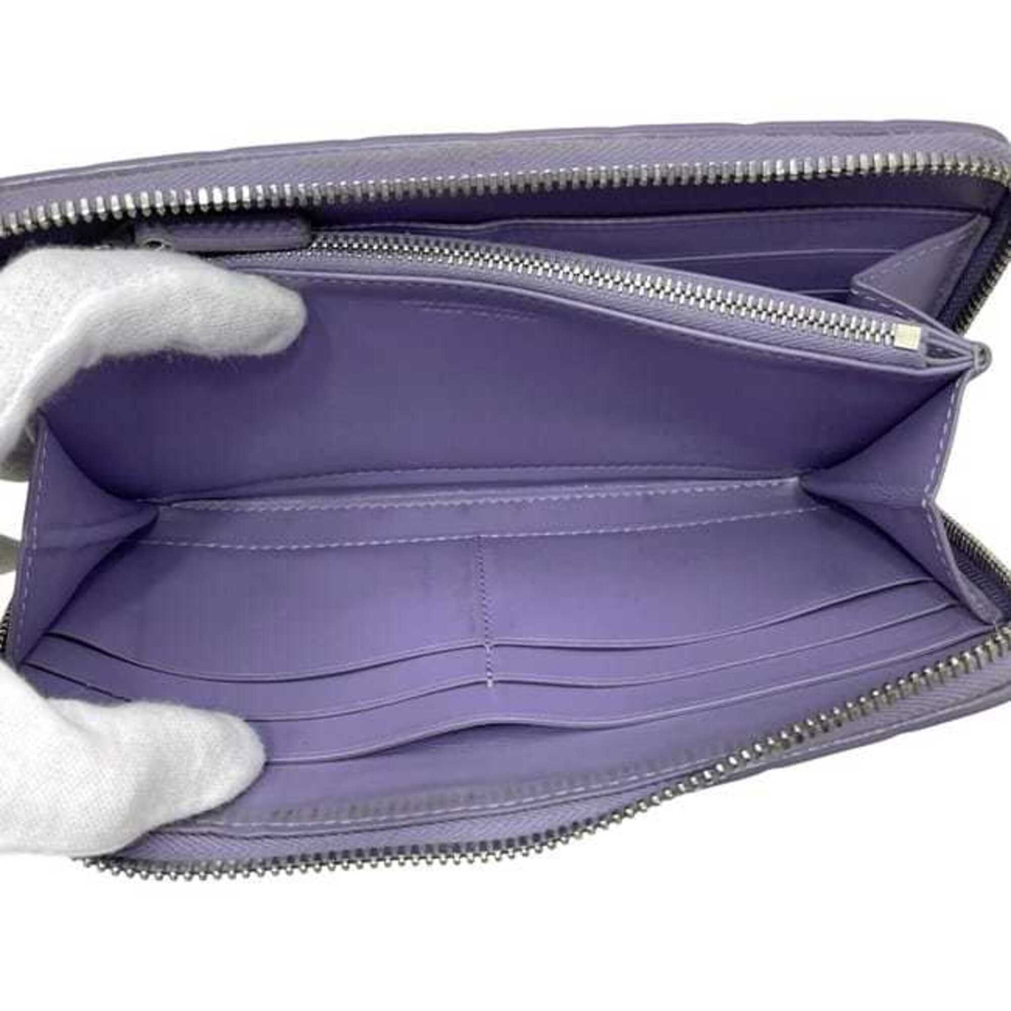 Bottega Veneta Purple Intrecciato Long Wallet (Bi-Fold) (Pre-Owned)