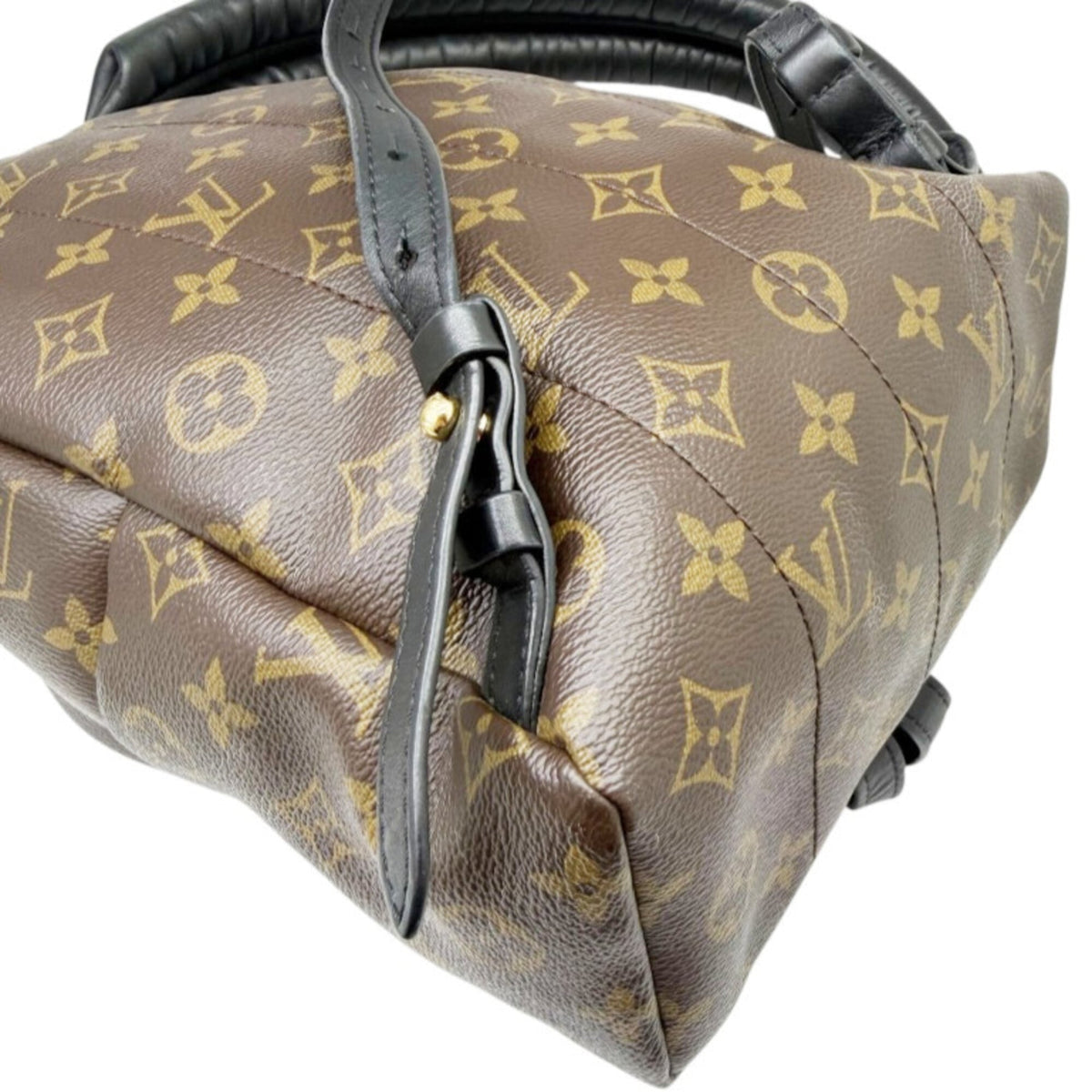 Louis Vuitton Black Brown Monogram Leather Backpack (Pre-Owned)