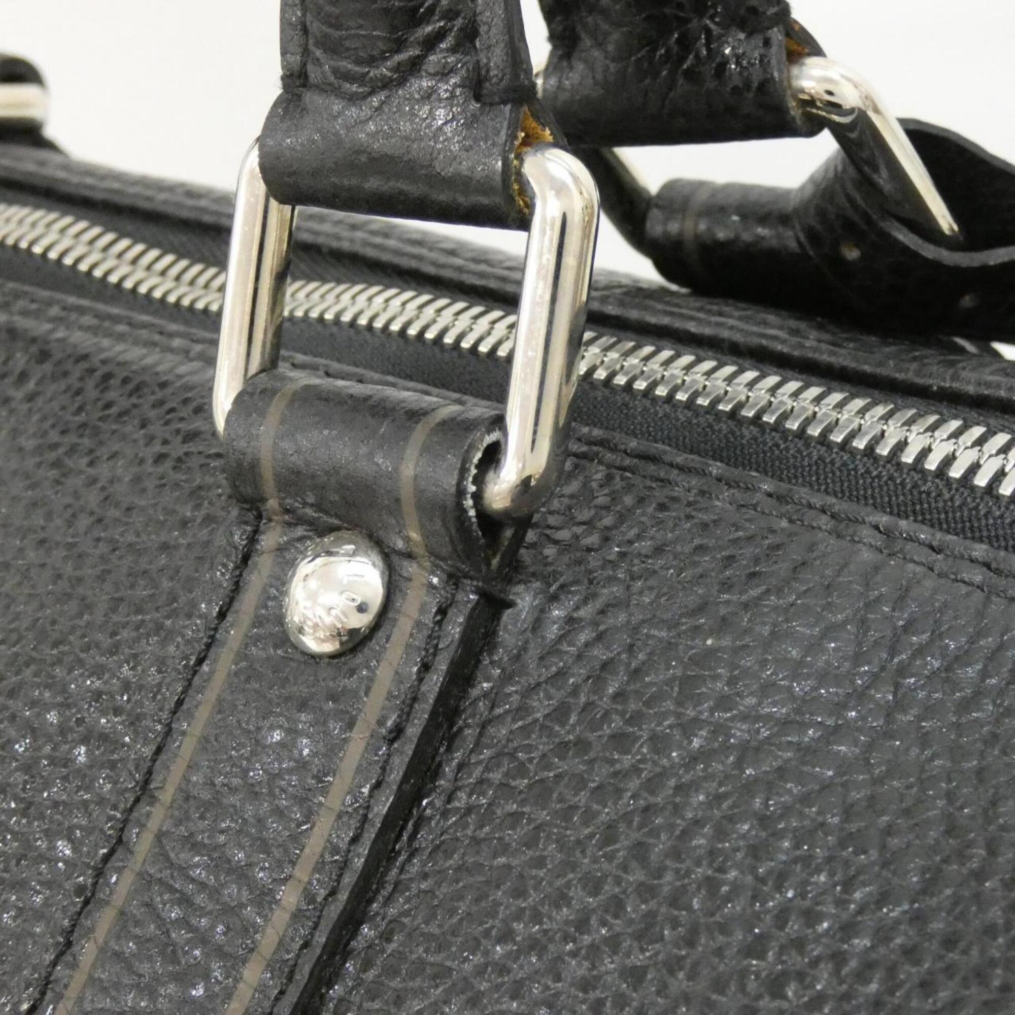 Louis Vuitton Black Leather Boston Bag (Pre-Owned)
